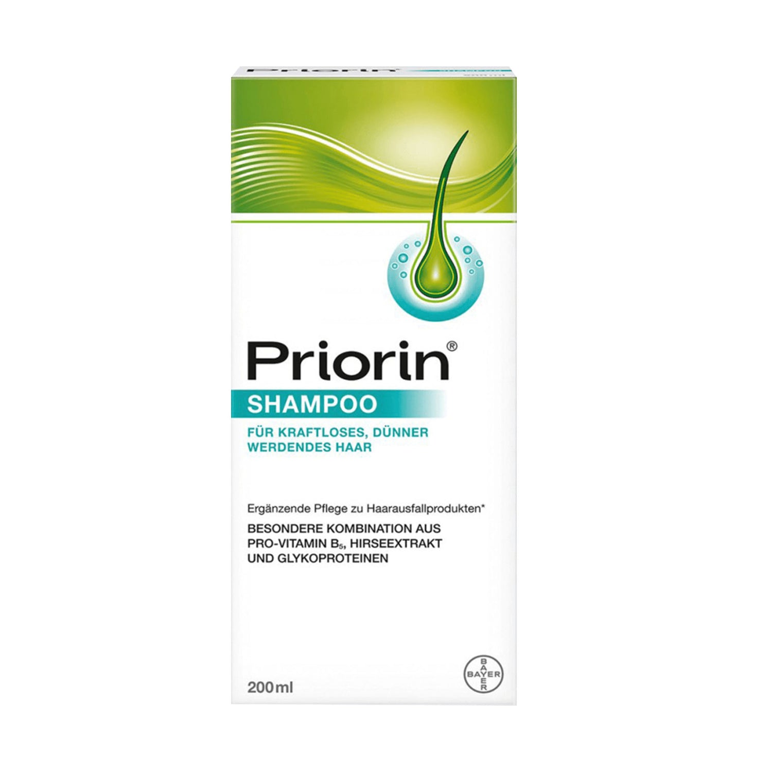 Priorin Moisturizing Shampoo with Millet Extract, Glycoproteins & Pro-Vitamin B5 – 200 ml