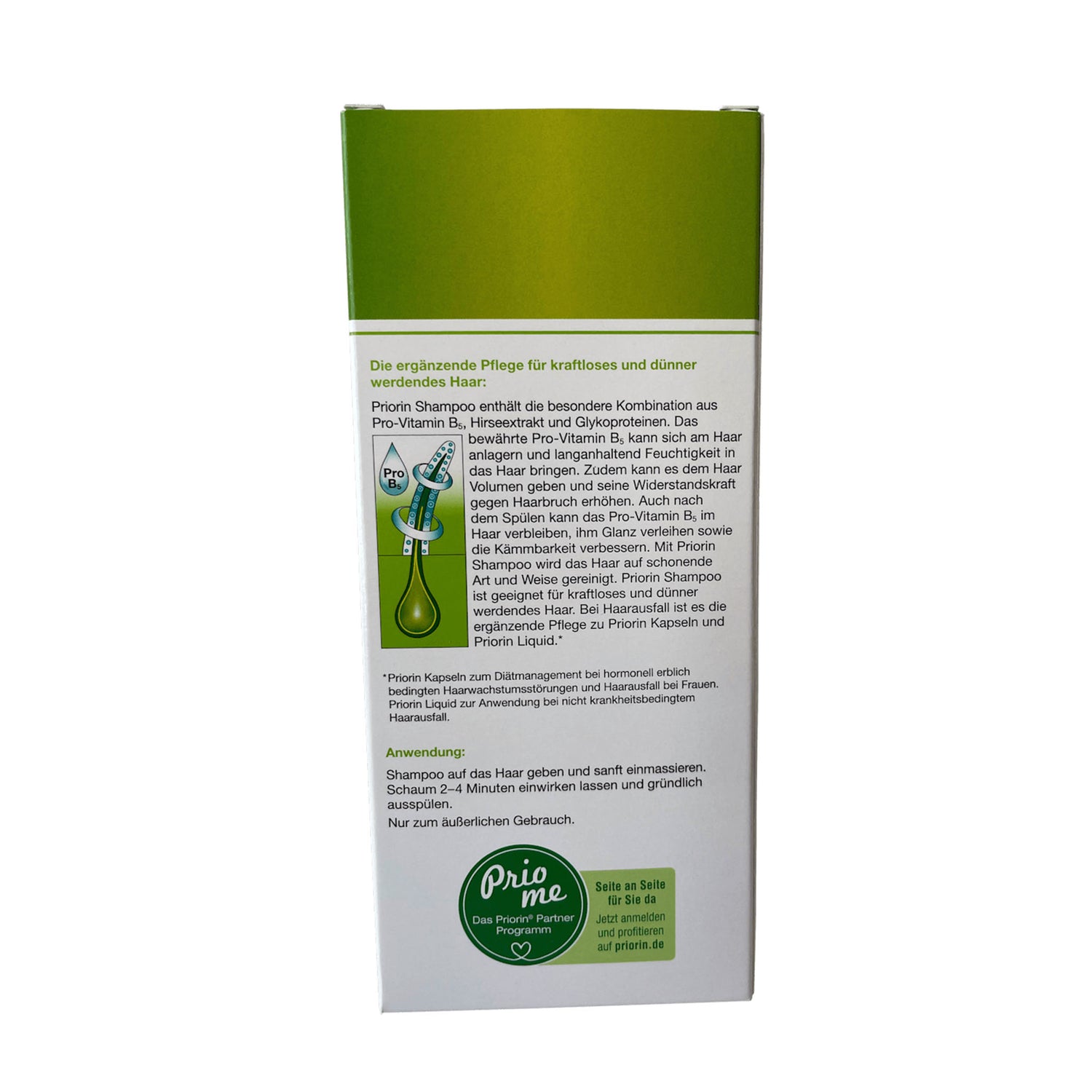 Priorin Moisturizing Shampoo with Millet Extract, Glycoproteins & Pro-Vitamin B5 – 200 ml