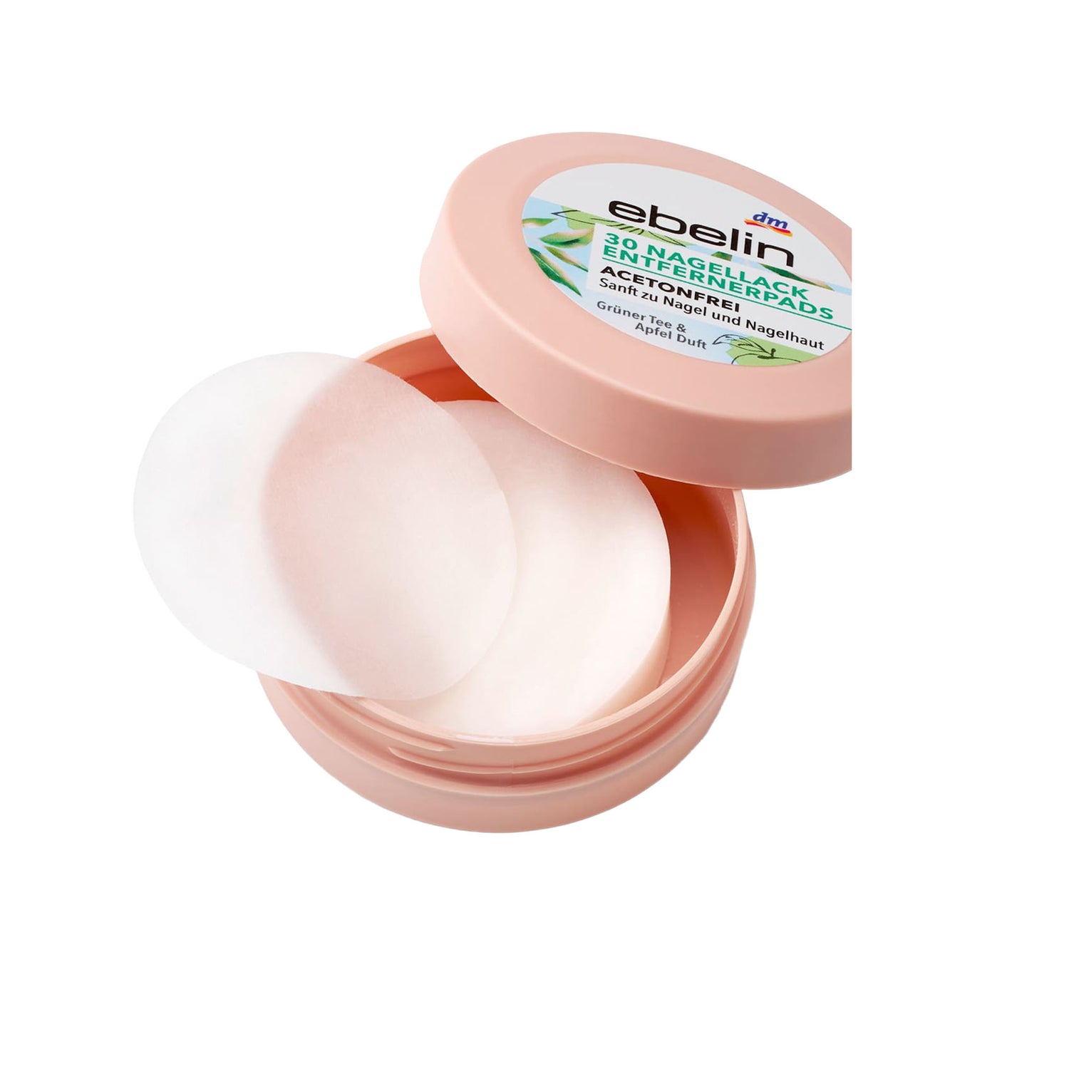 ebelin Green Tea & Apple Nail Polish Remover Pads – 30 Pads