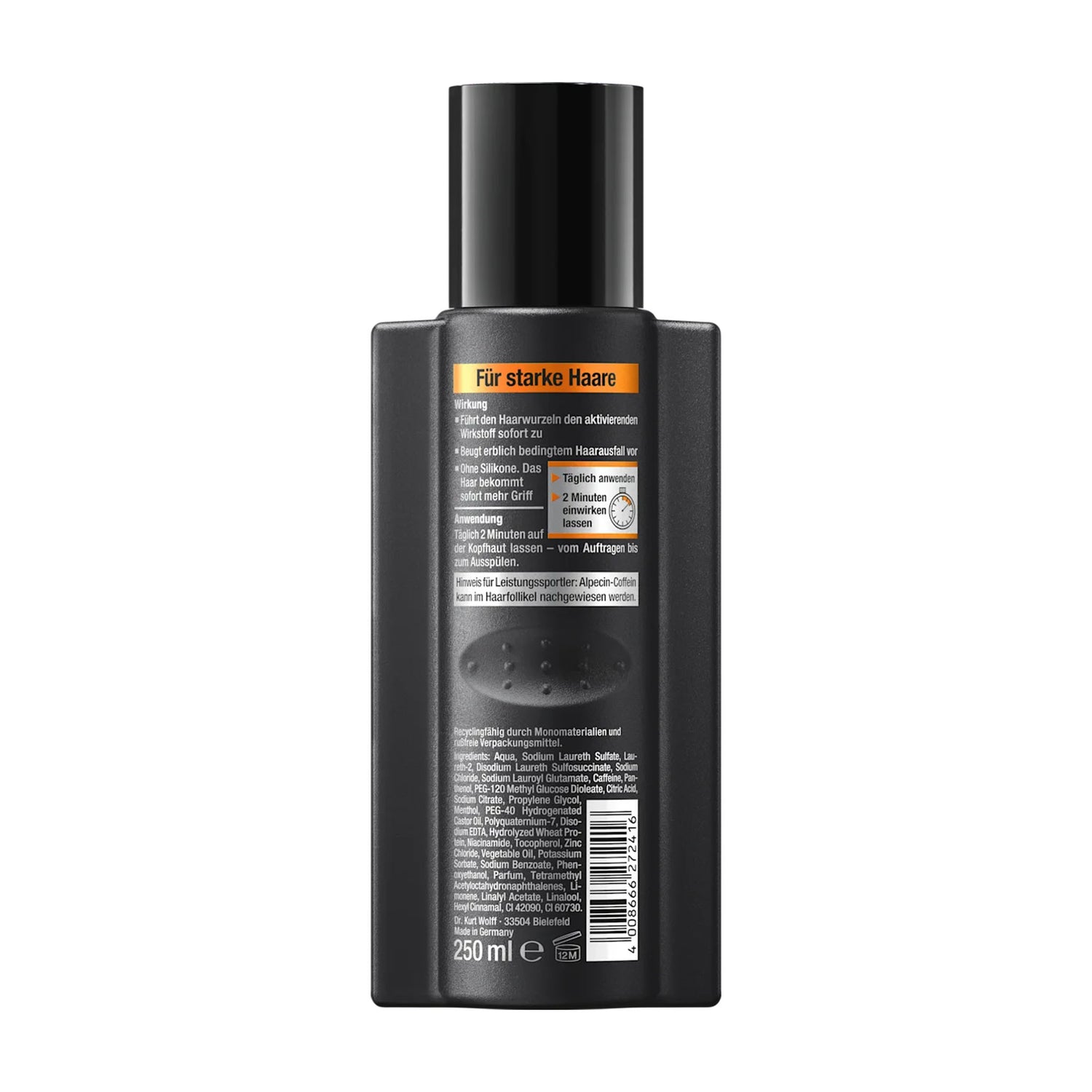 Alpecin C1 Black Edition Caffeine Shampoo for Fine and Thinning Men’s Hair – 250 ml