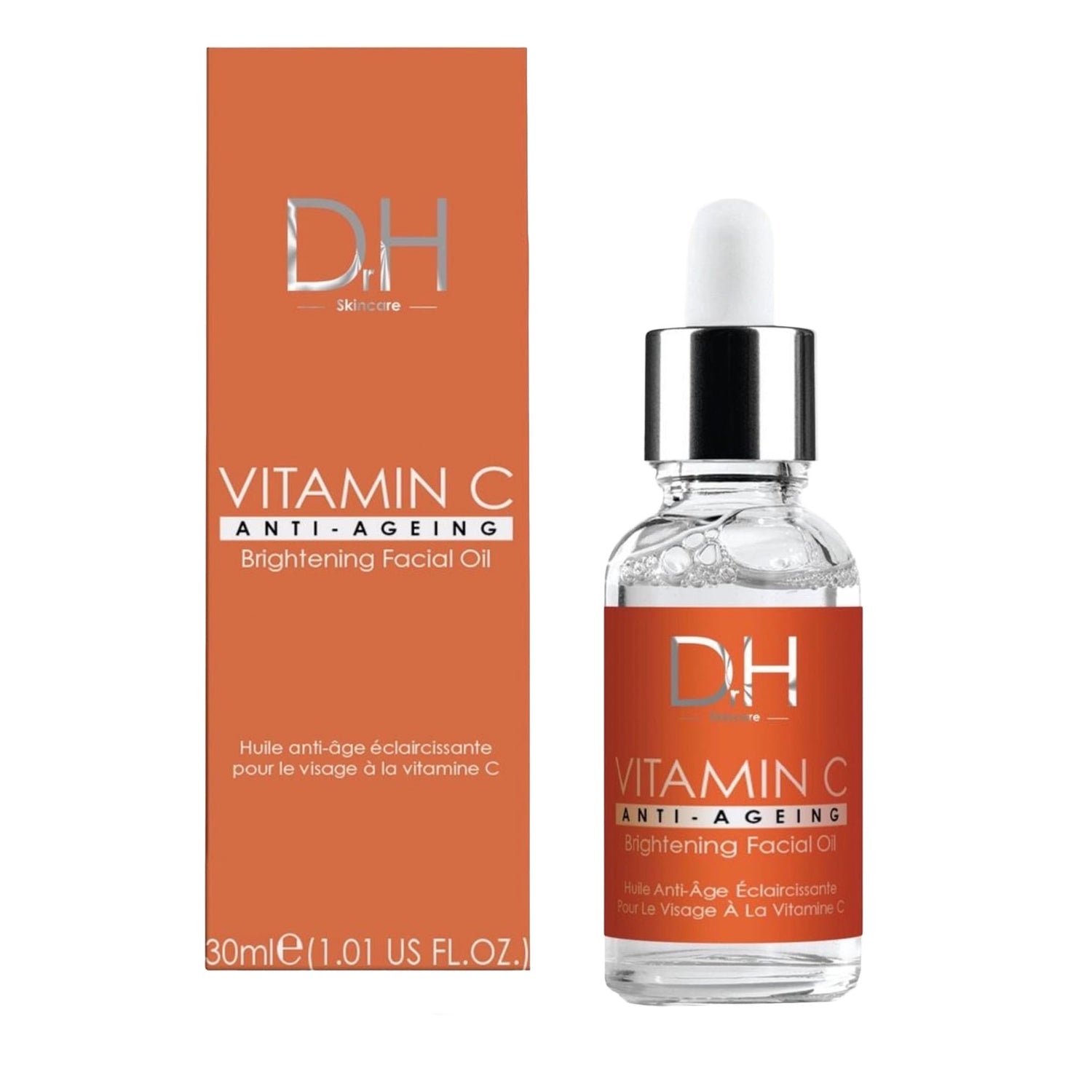 Dr H 3-Piece Anti-Ageing Facial Care Set with Oil, Exfoliator & Serum – 120 ml