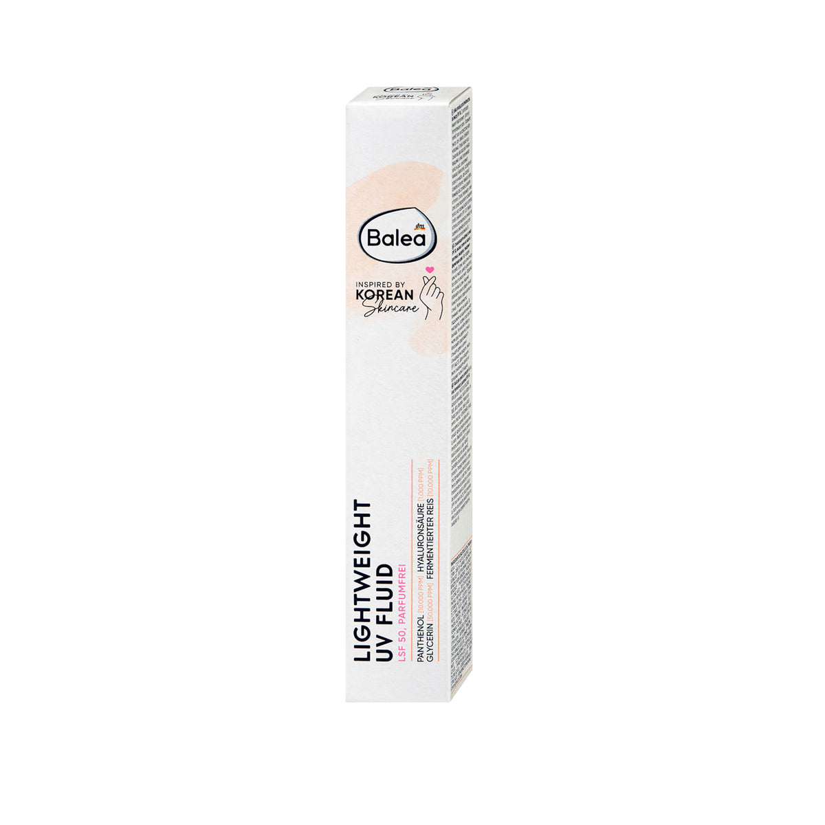 Balea Ultra Lightweight UV Fluid SPF 50 with Hyaluronic Acid & Fermented Rice, 50 ml