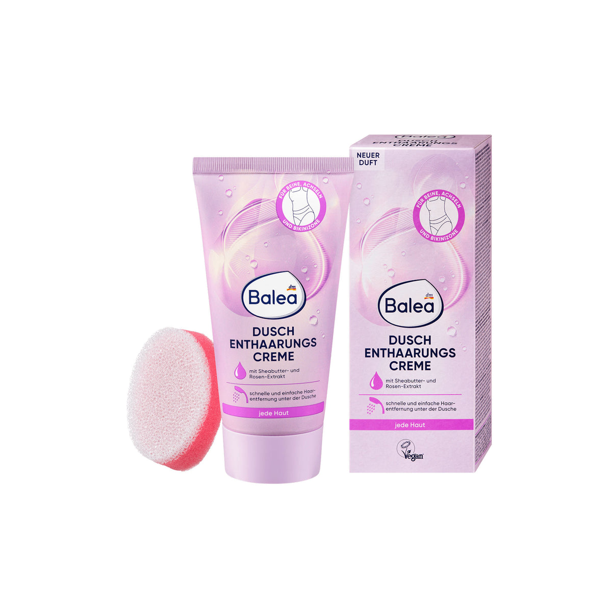 Balea In-Shower Hair Removal Cream with Shea Butter & Rose Extract, 150 ml