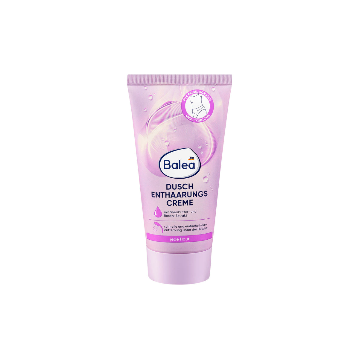 Balea In-Shower Hair Removal Cream with Shea Butter & Rose Extract, 150 ml