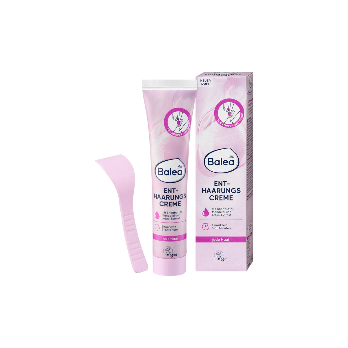 Balea Hair Removal Cream for Sensitive Skin with Shea Butter & Lotus Extract, 125 ml