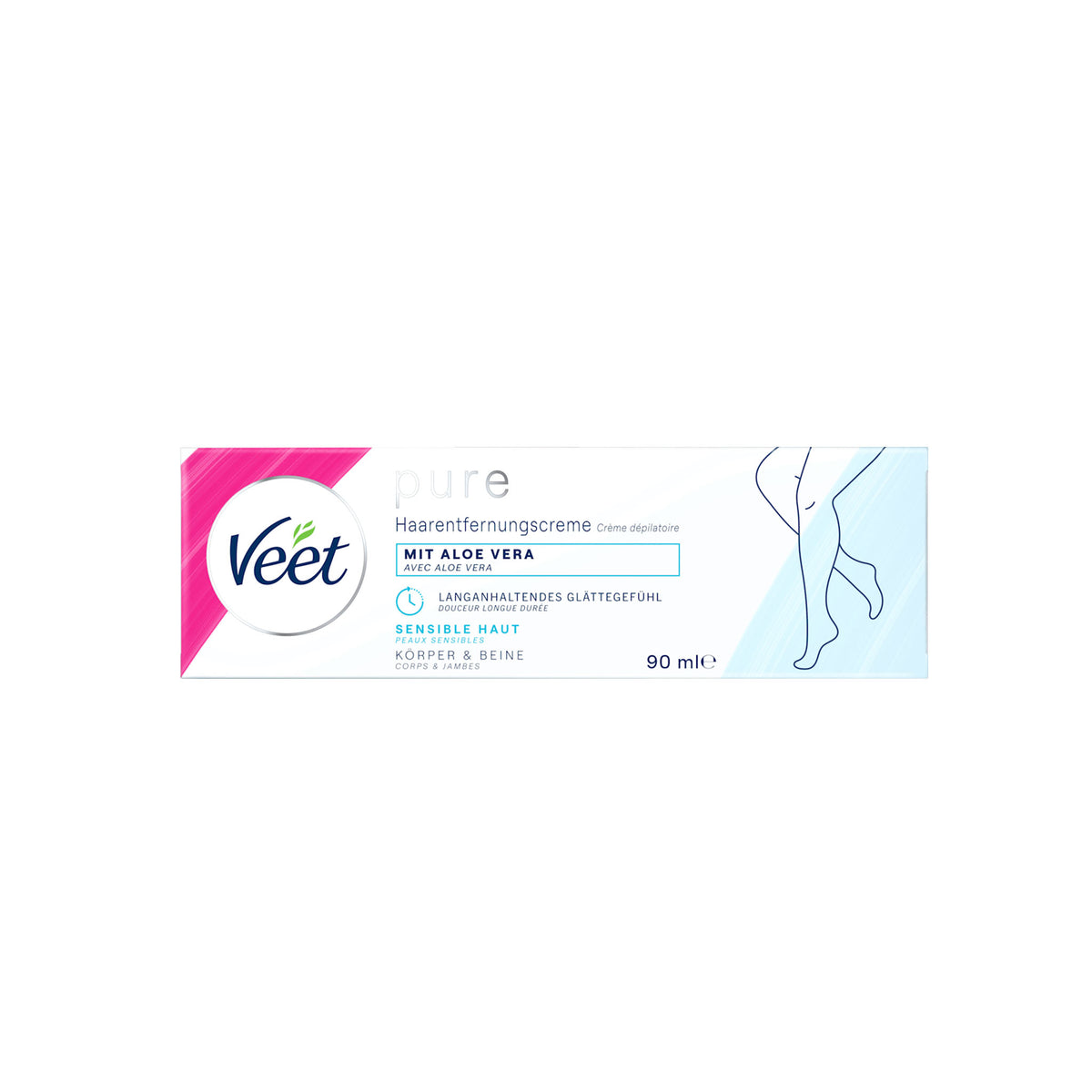 Veet Pure Hair Removal Cream for Body & Legs, Sensitive Skin, 90 ml