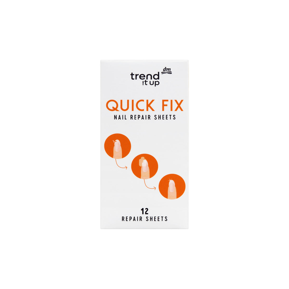 trend !t up Nail Repair Quick Fix Sheets for Cracked Nails, 12 pcs
