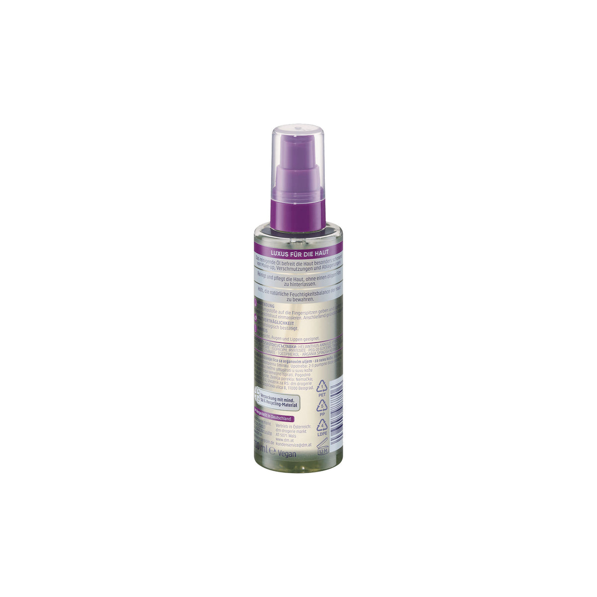 Balea Cleansing Oil with Argan Oil for Face & Waterproof Make-Up, 100 ml
