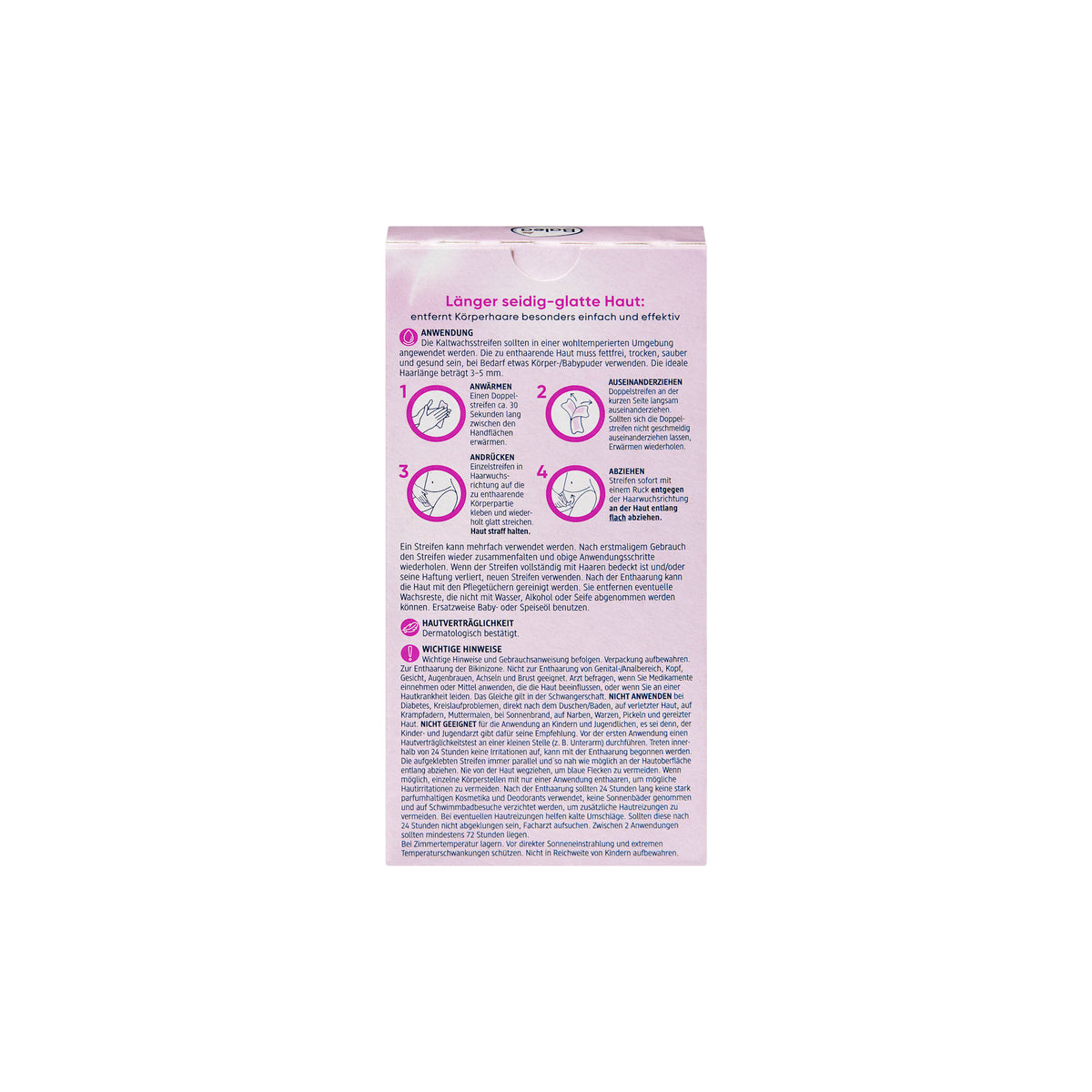 Balea Bikini Cold Wax Strips with Almond Oil, 16 pcs