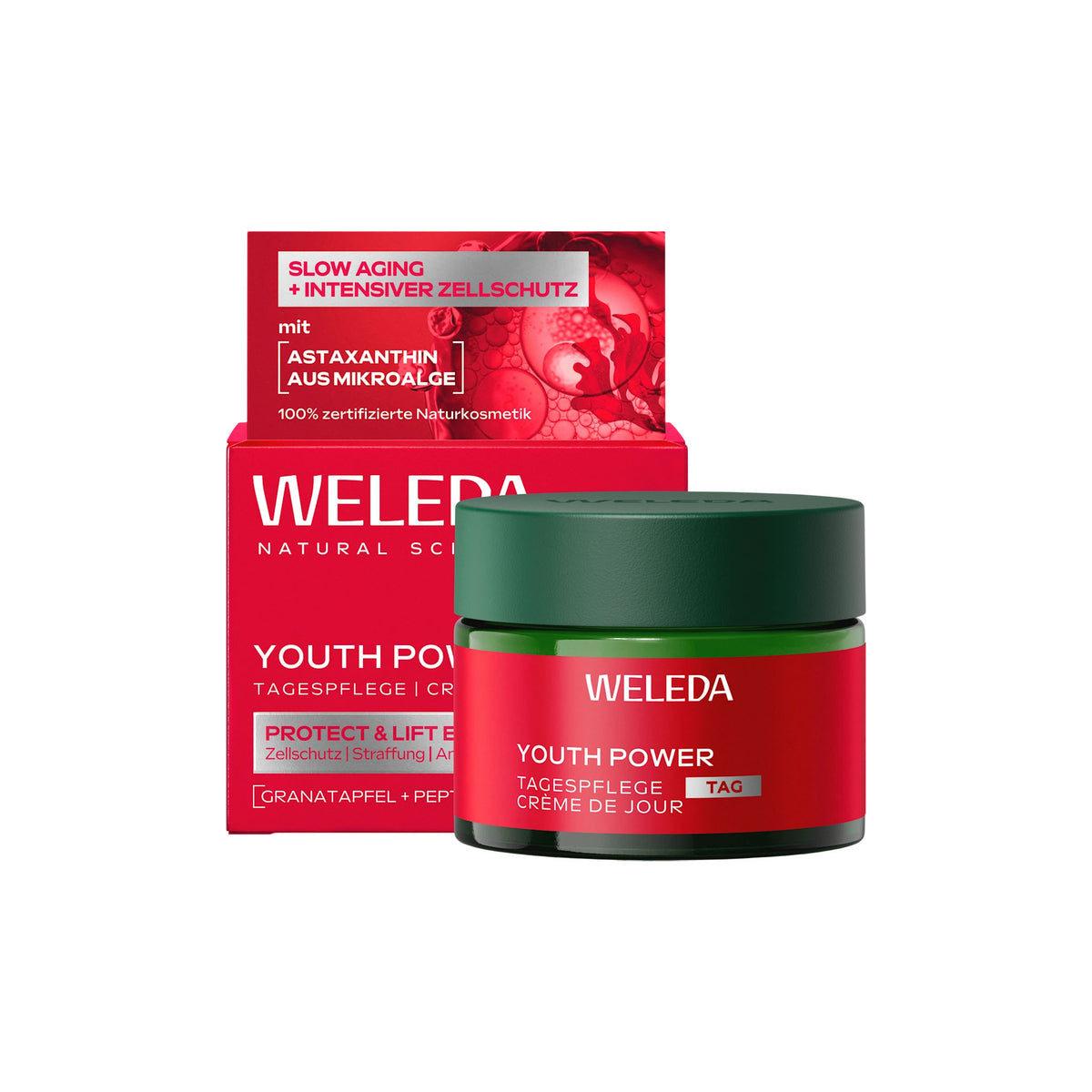 WELEDA Pomegranate Youth Power Firming Day Cream with Peptides & Astaxanthin, 40 ml