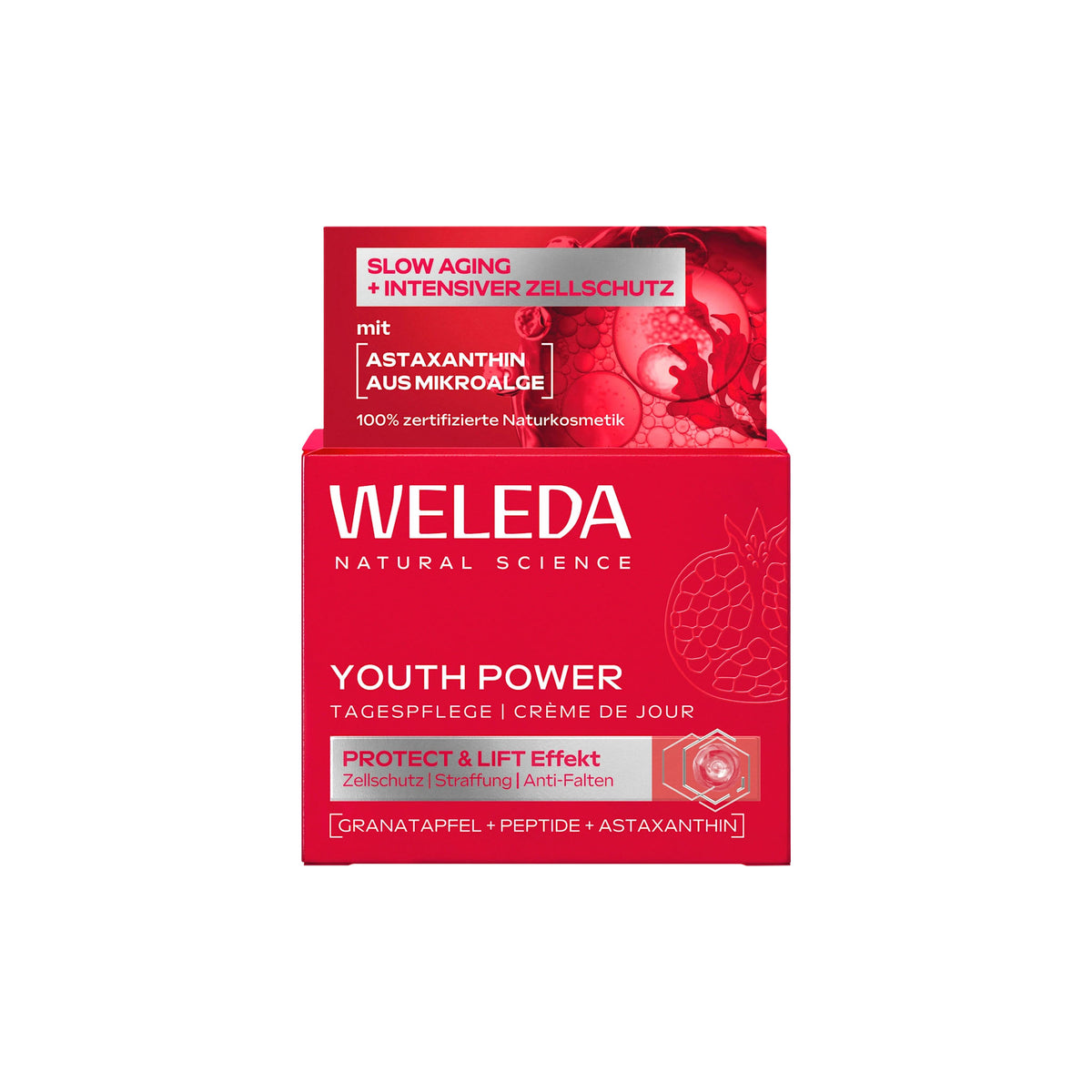 WELEDA Pomegranate Youth Power Firming Day Cream with Peptides & Astaxanthin, 40 ml