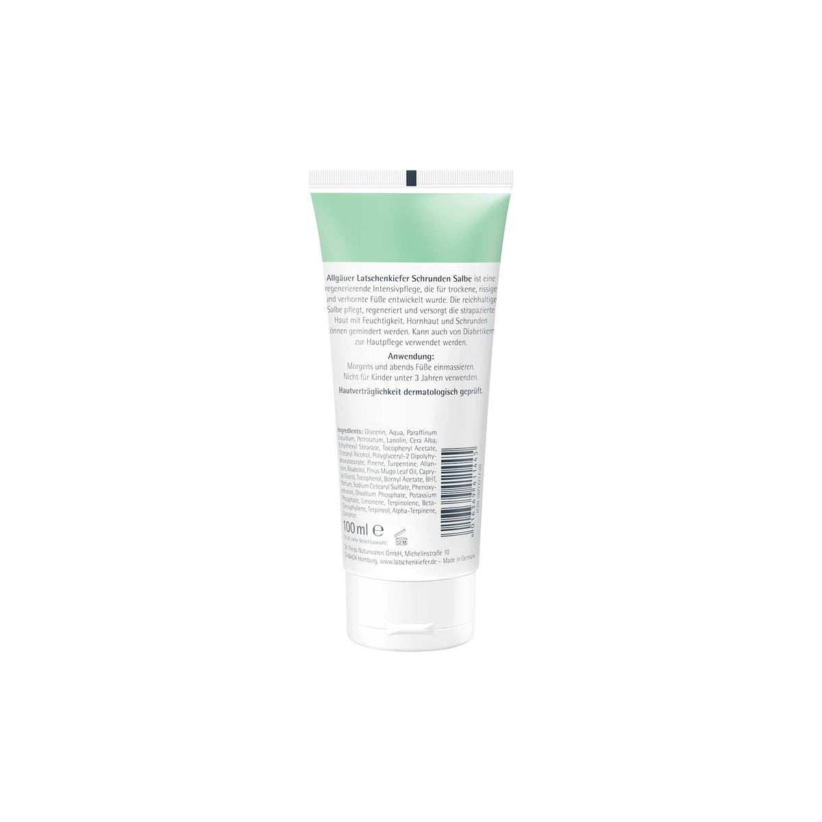 Allgäuer LatschenKiefer Cracked Skin Foot Salve with Mountain Pine Oil, 100 ml