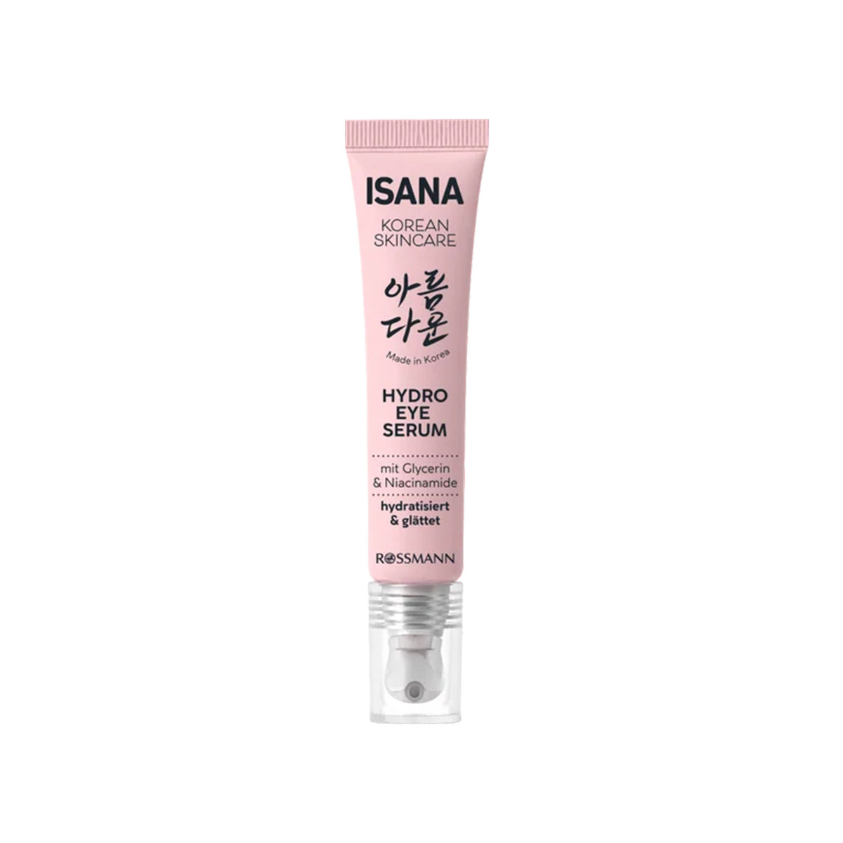 ISANA Korean Skincare Hydro Eye Serum with Niacinamide & Peptides, 15 ml