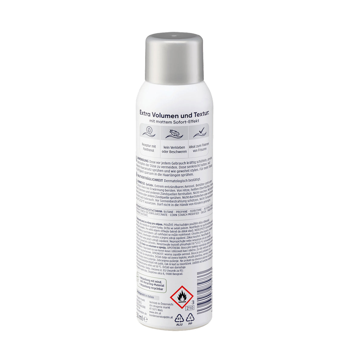 Balea Pure Styling Volume Powder Spray with Panthenol, 150 ml