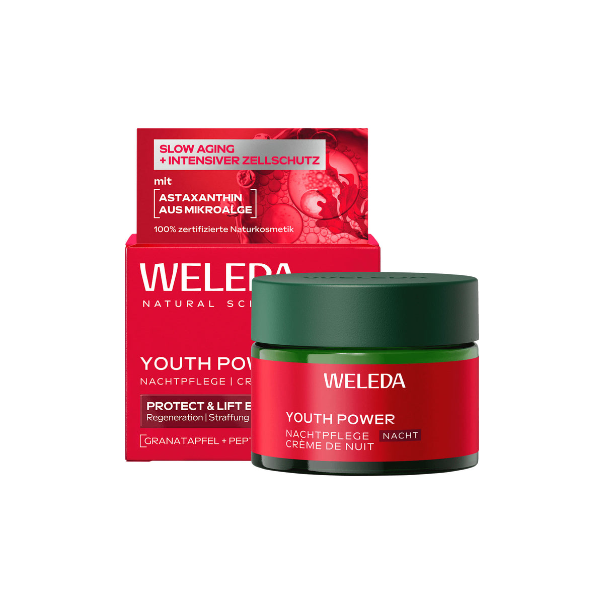WELEDA Pomegranate Youth Power Regenerating Night Cream with Peptides & Astaxanthin, 40 ml