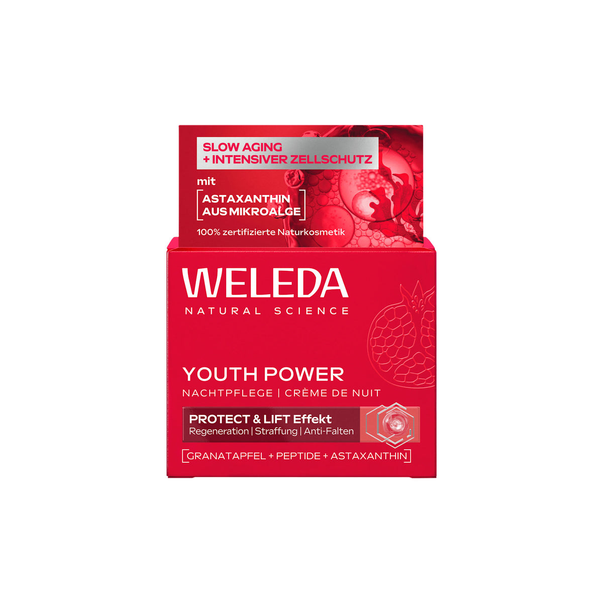 WELEDA Pomegranate Youth Power Regenerating Night Cream with Peptides & Astaxanthin, 40 ml
