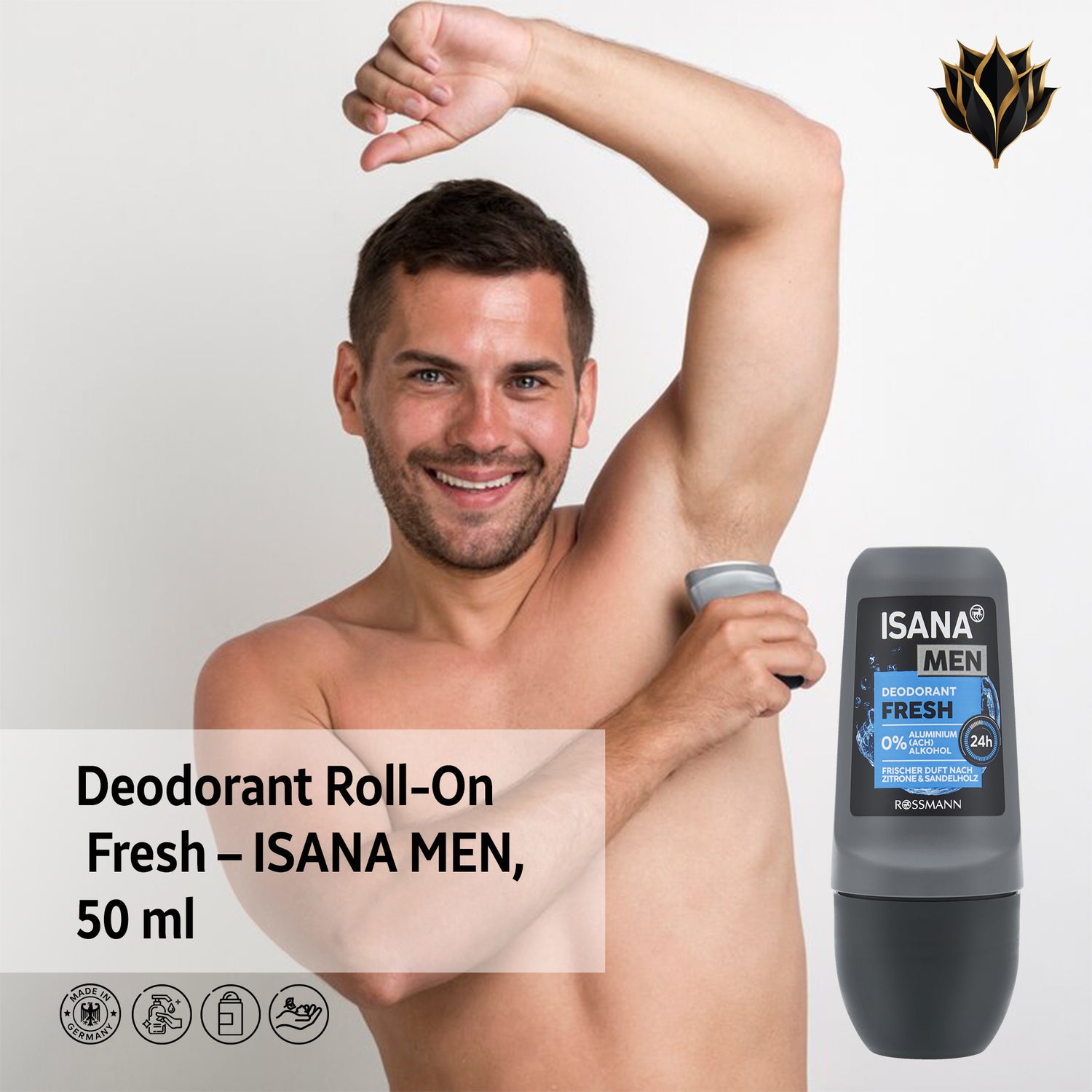 Deodorant Roll-On Fresh – ISANA MEN, 50 ml