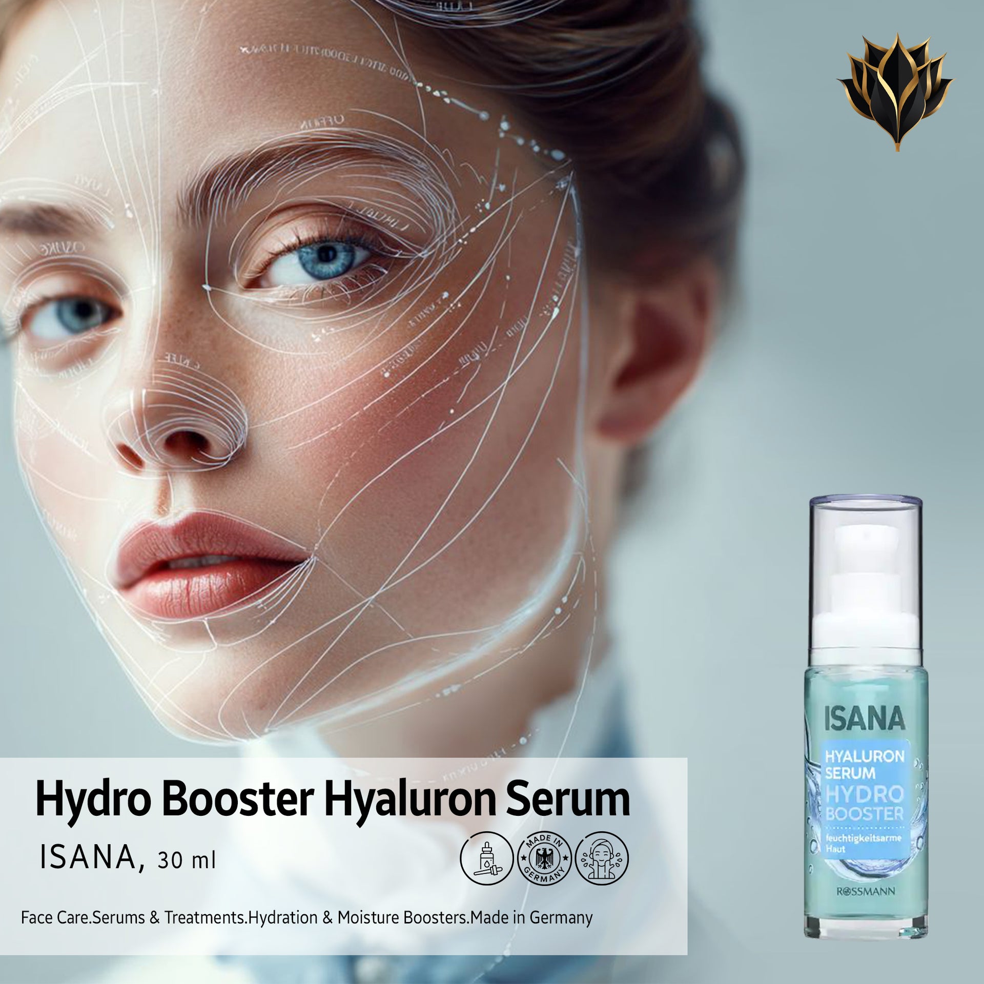 isana aloe vera serum Hydro Booster Hyaluron Serum – ISANA, 30 ml – LuxBeautyPlus