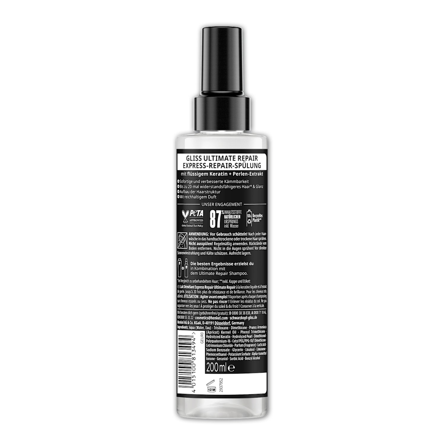 Express Repair Spray Conditioner Ultimate Repair – Schwarzkopf GLISS, 200 ml