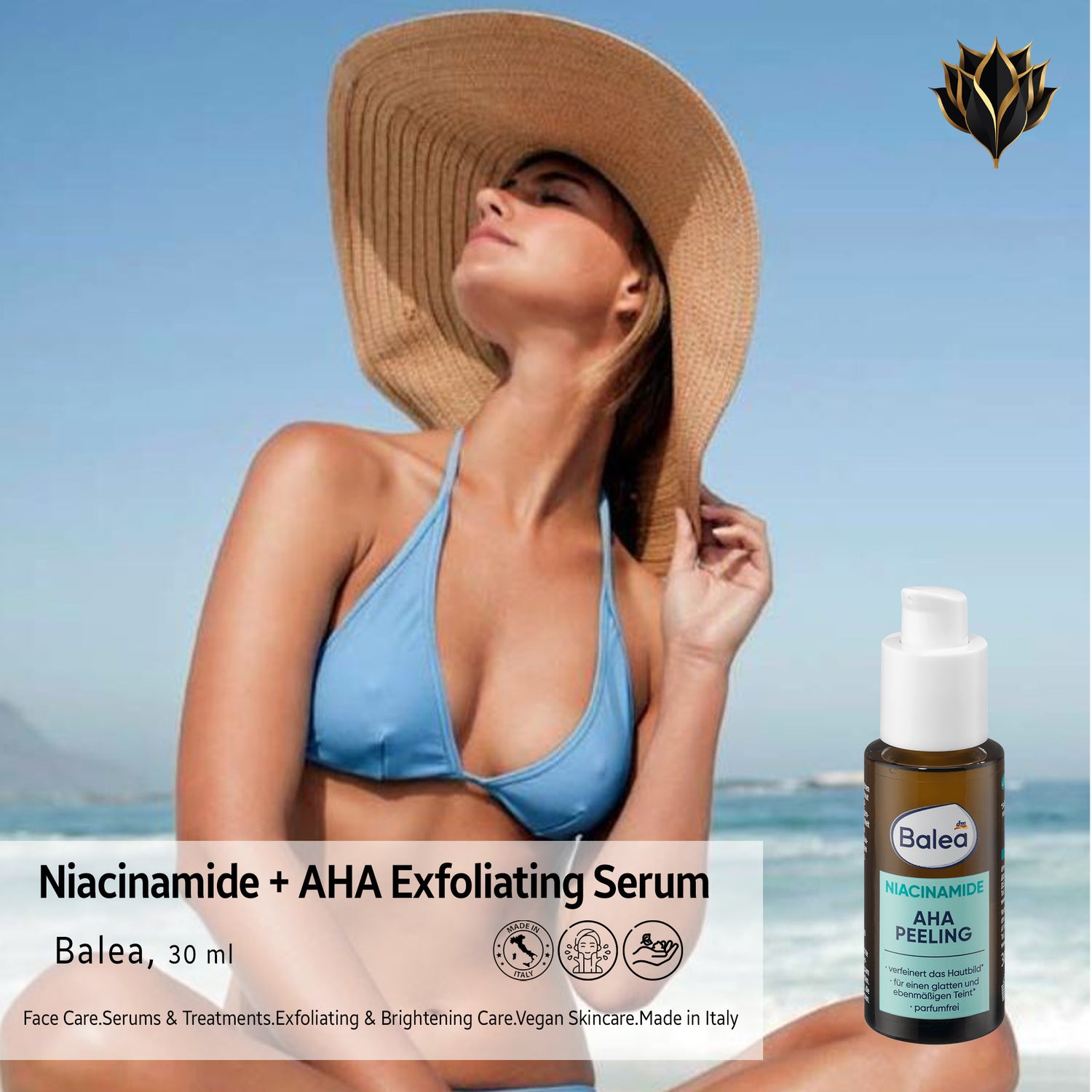 Niacinamide + AHA Exfoliating Serum – Balea, 30 ml