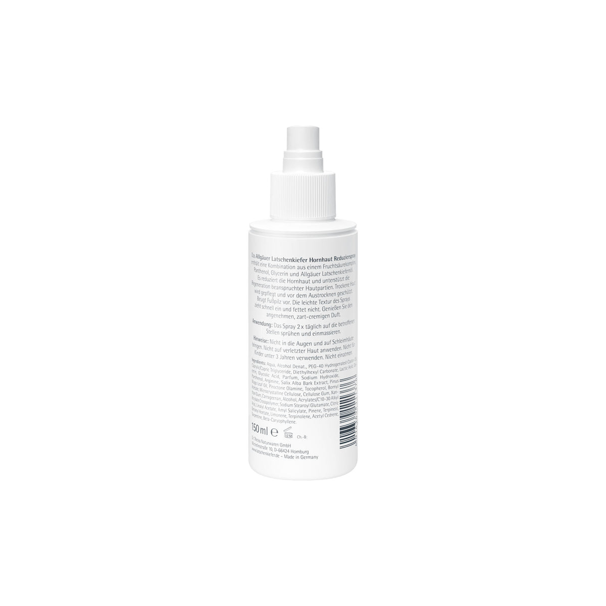Allgäuer LatschenKiefer Callus Reducing Foot Spray with Fruit Acids & Panthenol, 150 ml