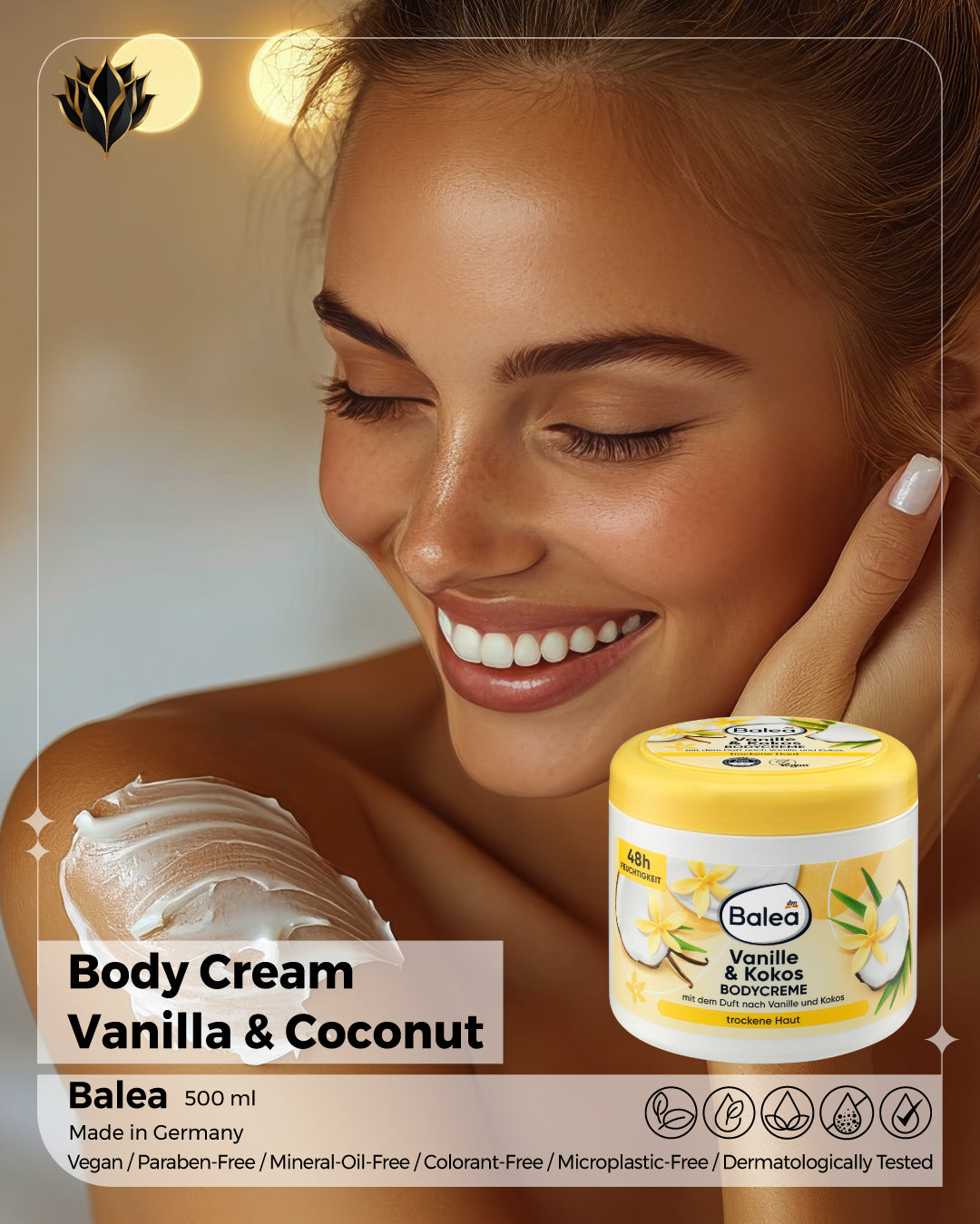 Body Cream Vanilla & Coconut – Balea, 500 ml