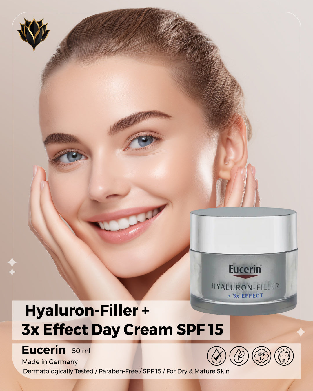 Hyaluron-Filler + 3x Effect Day Cream SPF 15 – Eucerin, 50 ml