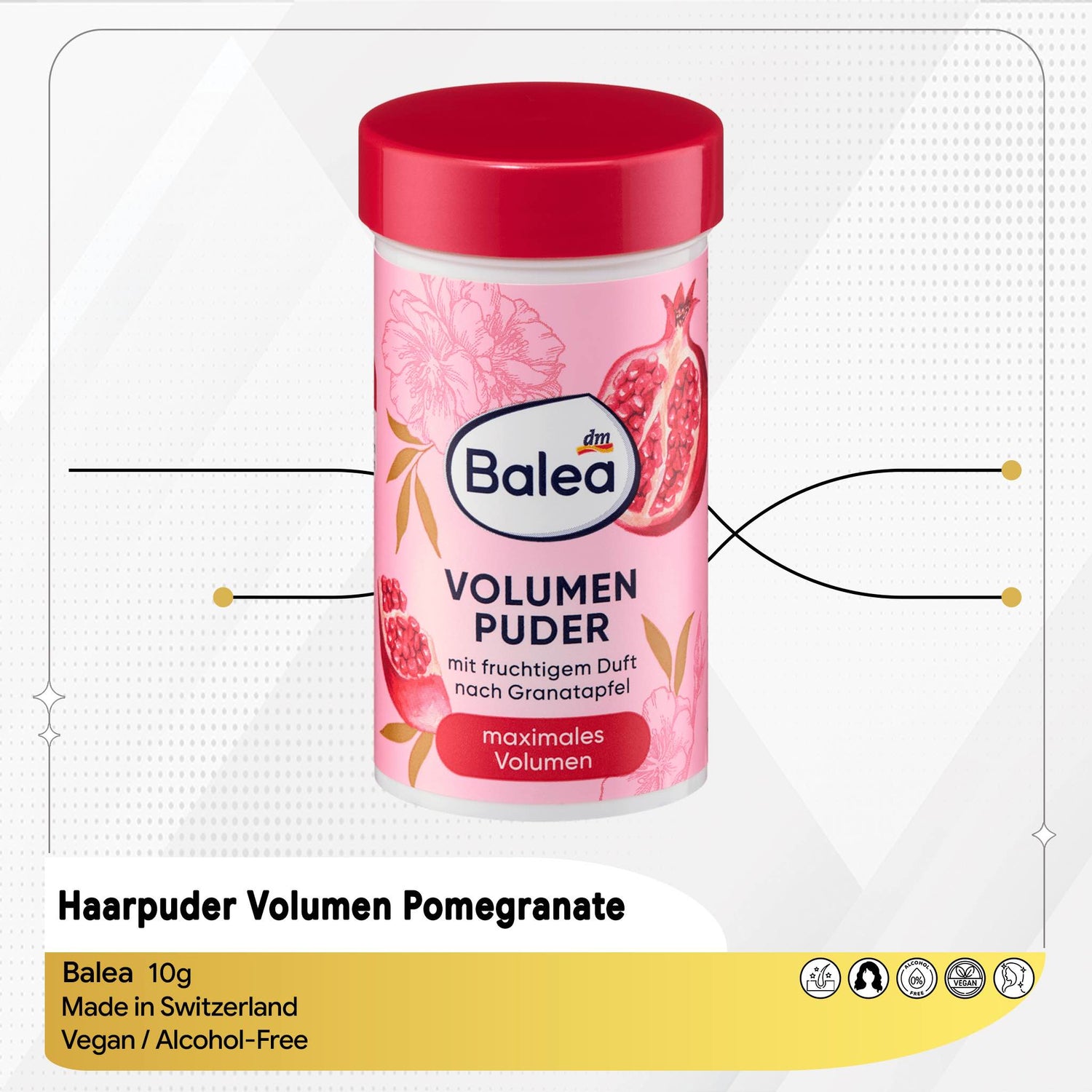 Haarpuder Volumen Pomegranate – Balea, 10 g