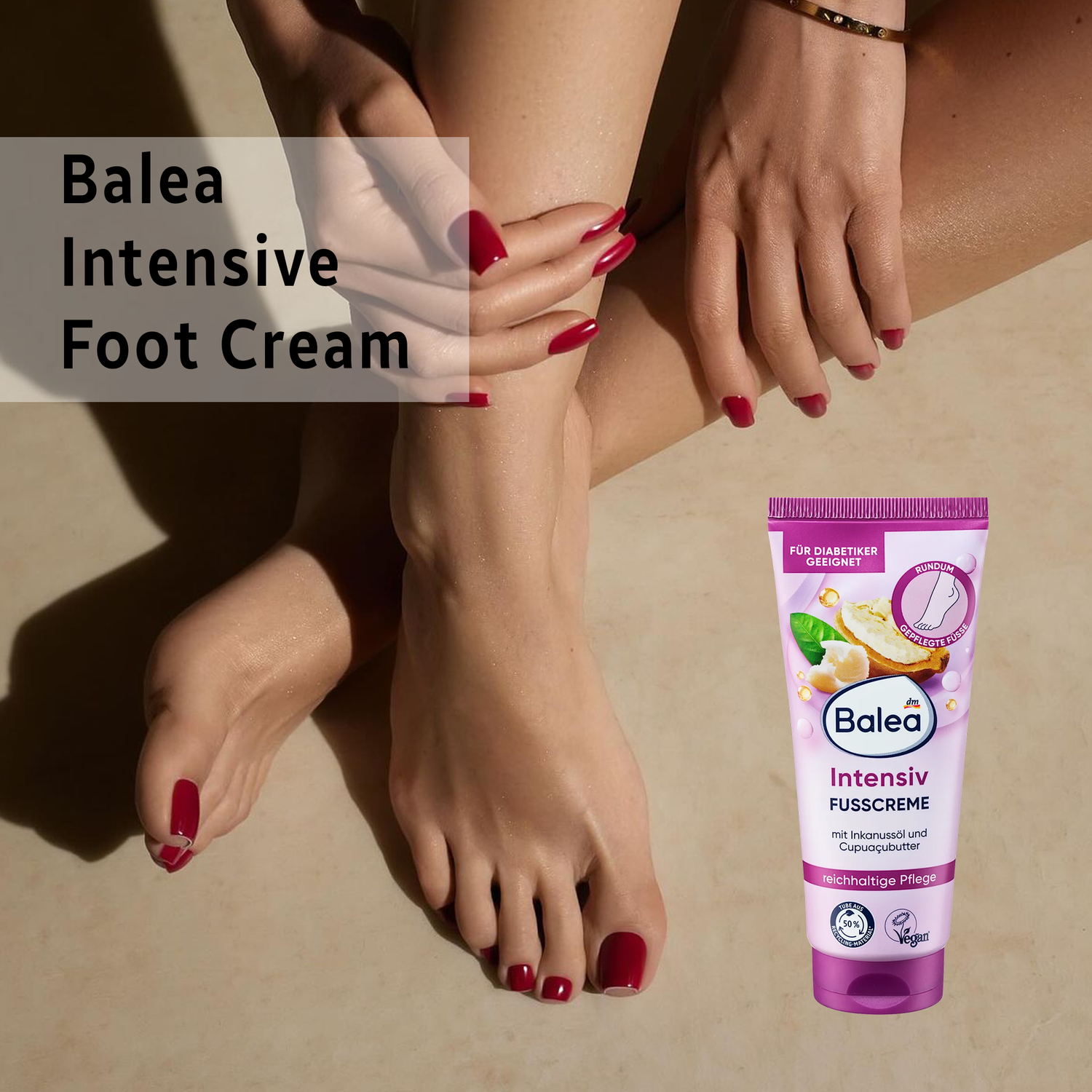 Intensive Foot Cream – Balea – Nourishing Care with Inca Inchi Oil & Cupuaçu Butter (100 ml)