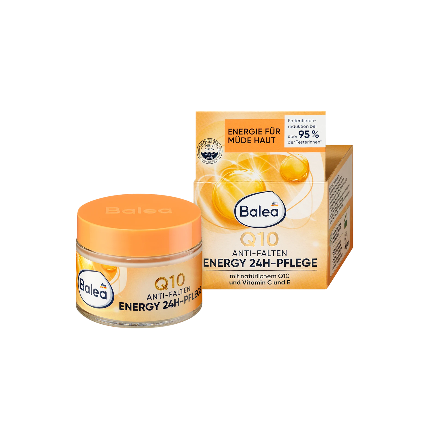 Balea Q10 Anti-Wrinkle Energy 24H Face Cream – Q10, Vitamin C & E – 50 ml