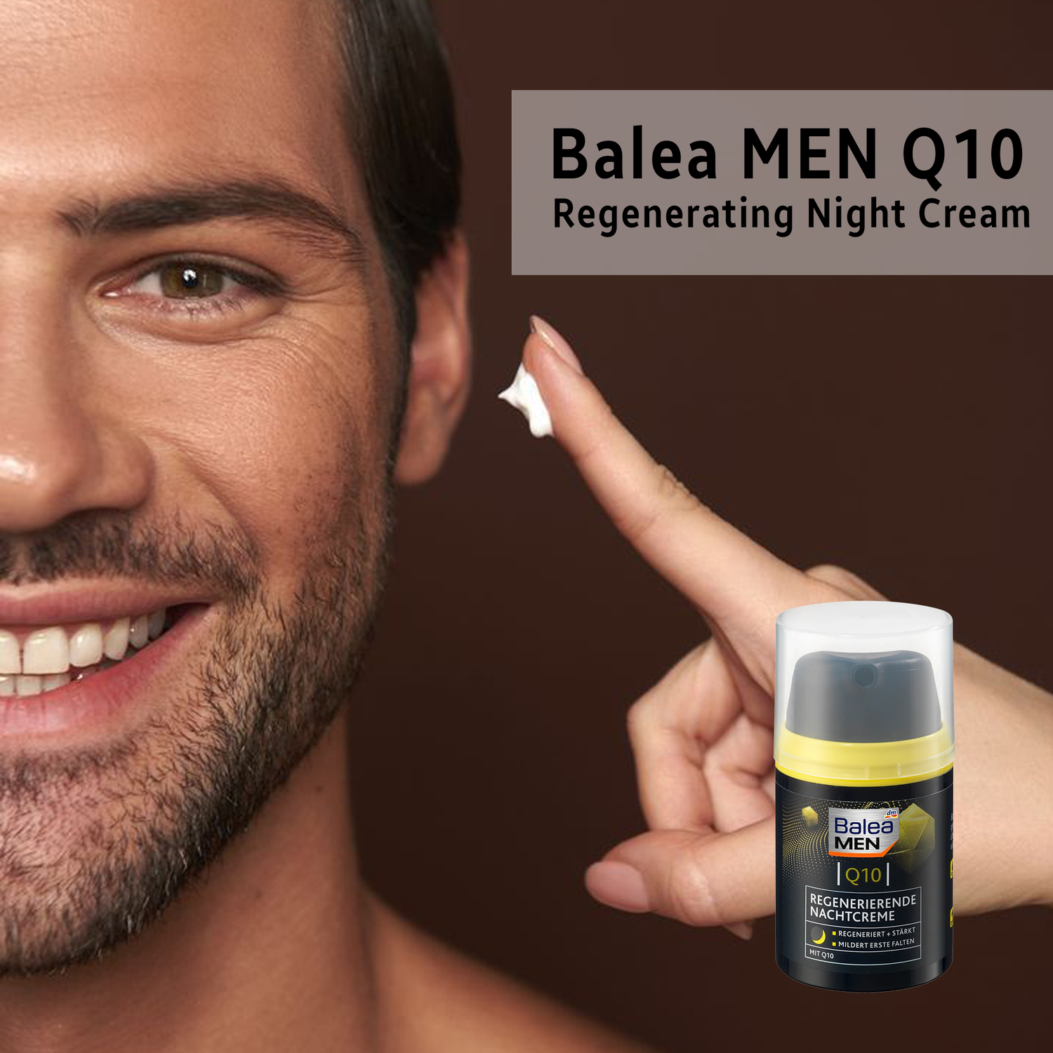 Regenerating Night Cream Q10 – Balea MEN – With Shea Butter & Panthenol (50 ml)
