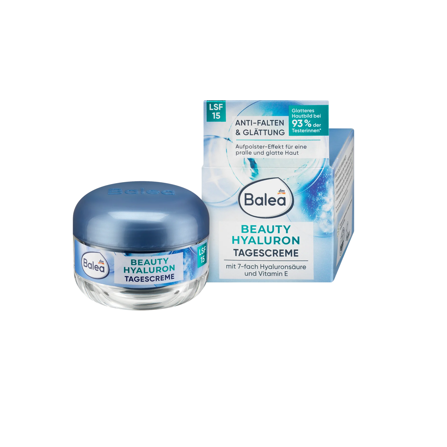 Balea Hyaluron Beauty Face Cream SPF 15 – 7x Hyaluronic Acid & Vitamin E – Vegan – 50 ml