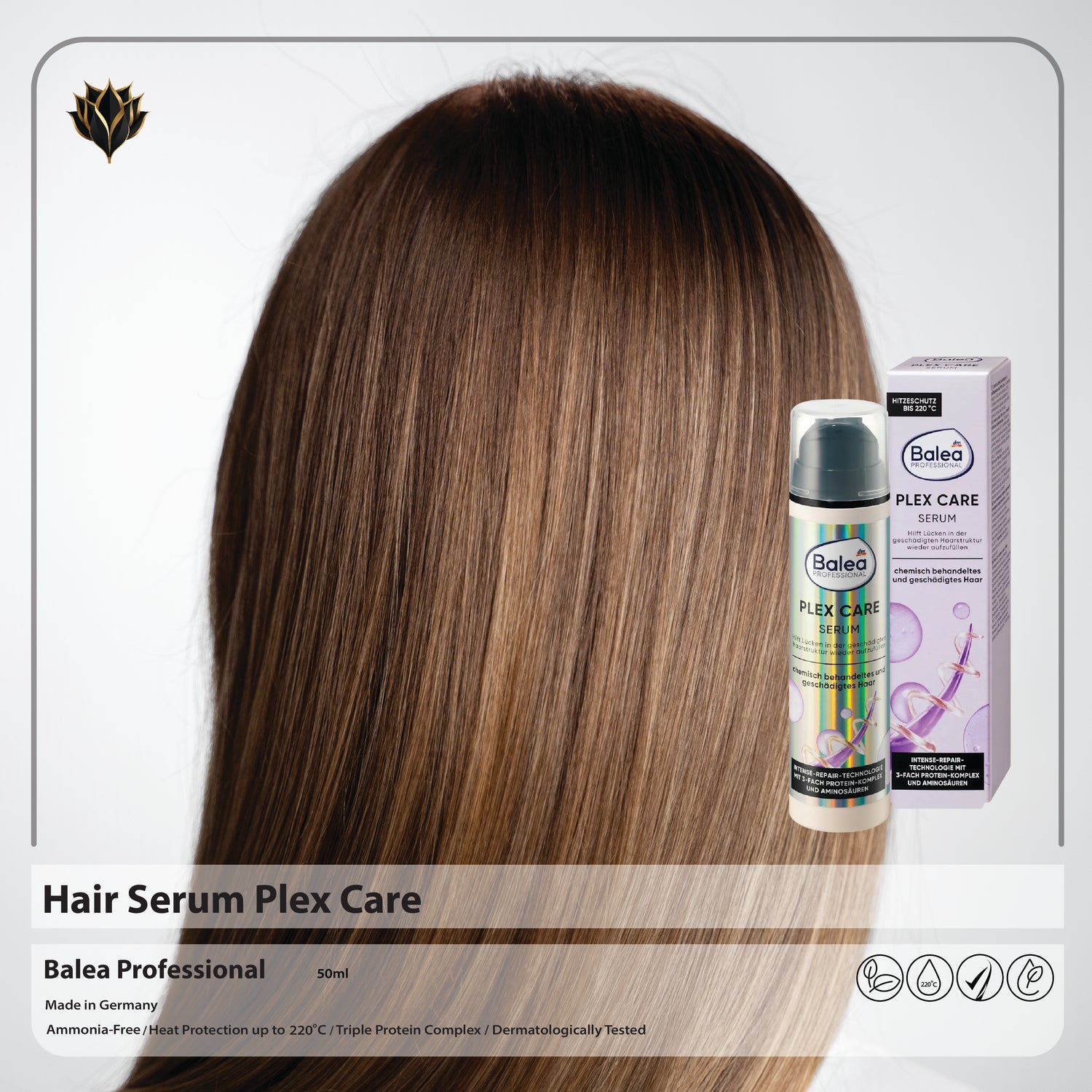 Balea Professional Plex Care Hair Serum – Heat Protection & Repair Care – 50 ml