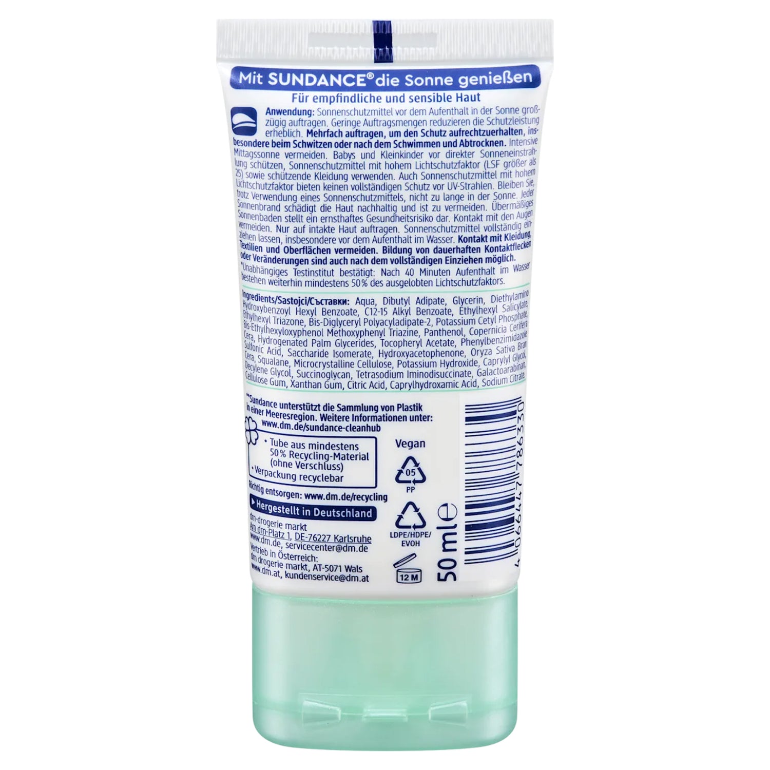 Facial Sun Fluid Sensitive SPF 50+ – SUNDANCE, 50 ml