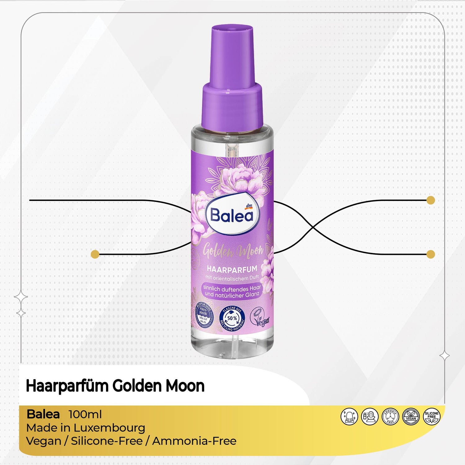 Haarparfüm Golden Moon – Balea, 100 ml