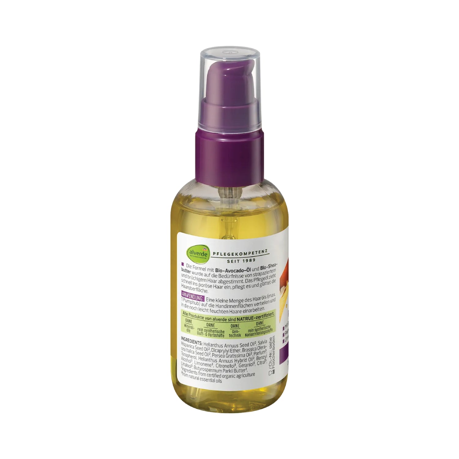 Repair Hair Oil with Avocado & Shea Butter – alverde NATURKOSMETIK, 75 ml