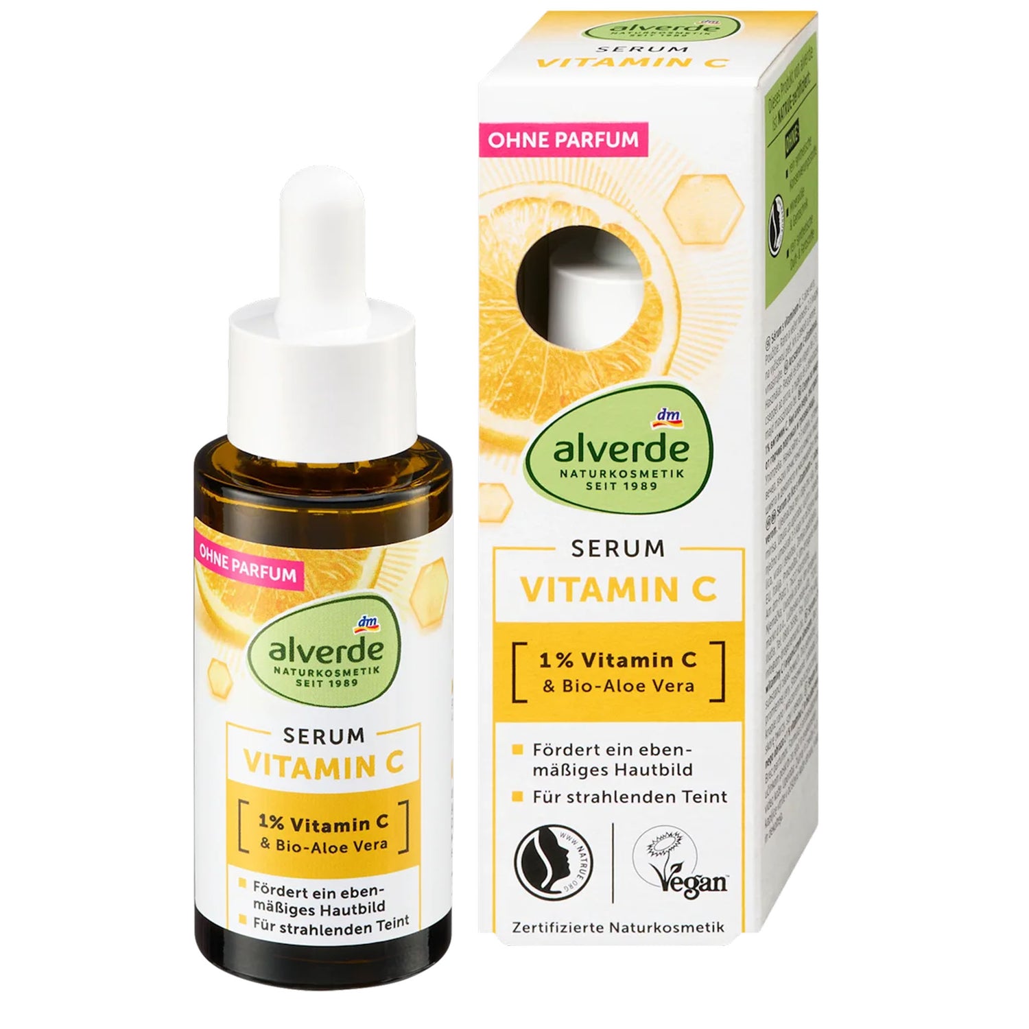 alverde NATURKOSMETIK Vitamin C Serum – Glow Effect – 30 ml