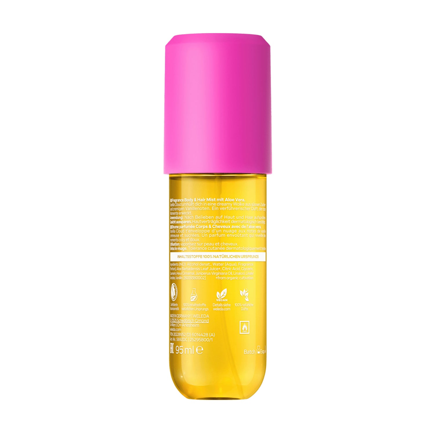 WELEDA Body Mist Vanilla Cloud – Refreshing Body & Hair Spray – 95 ml