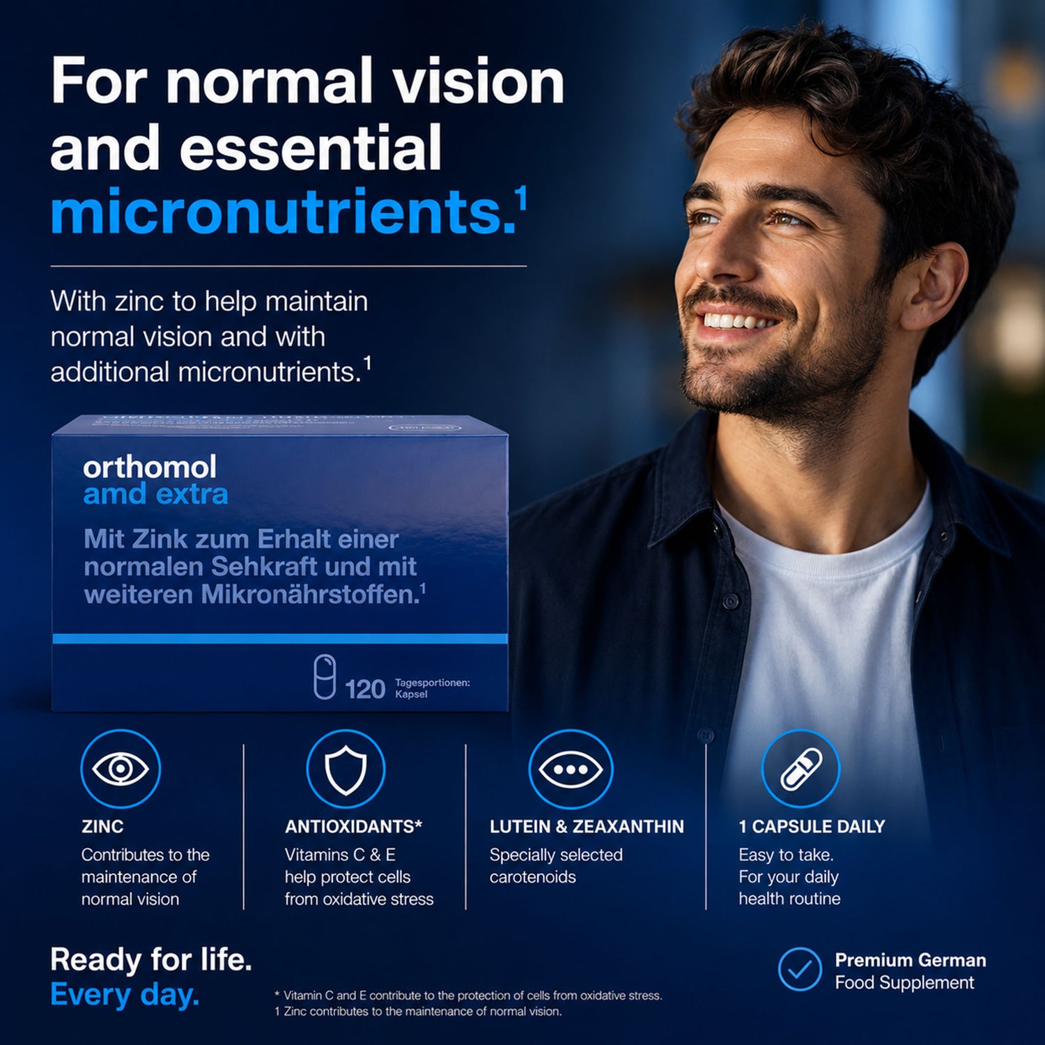 Orthomol AMD Extra Eye Support Capsules – 120 Capsules