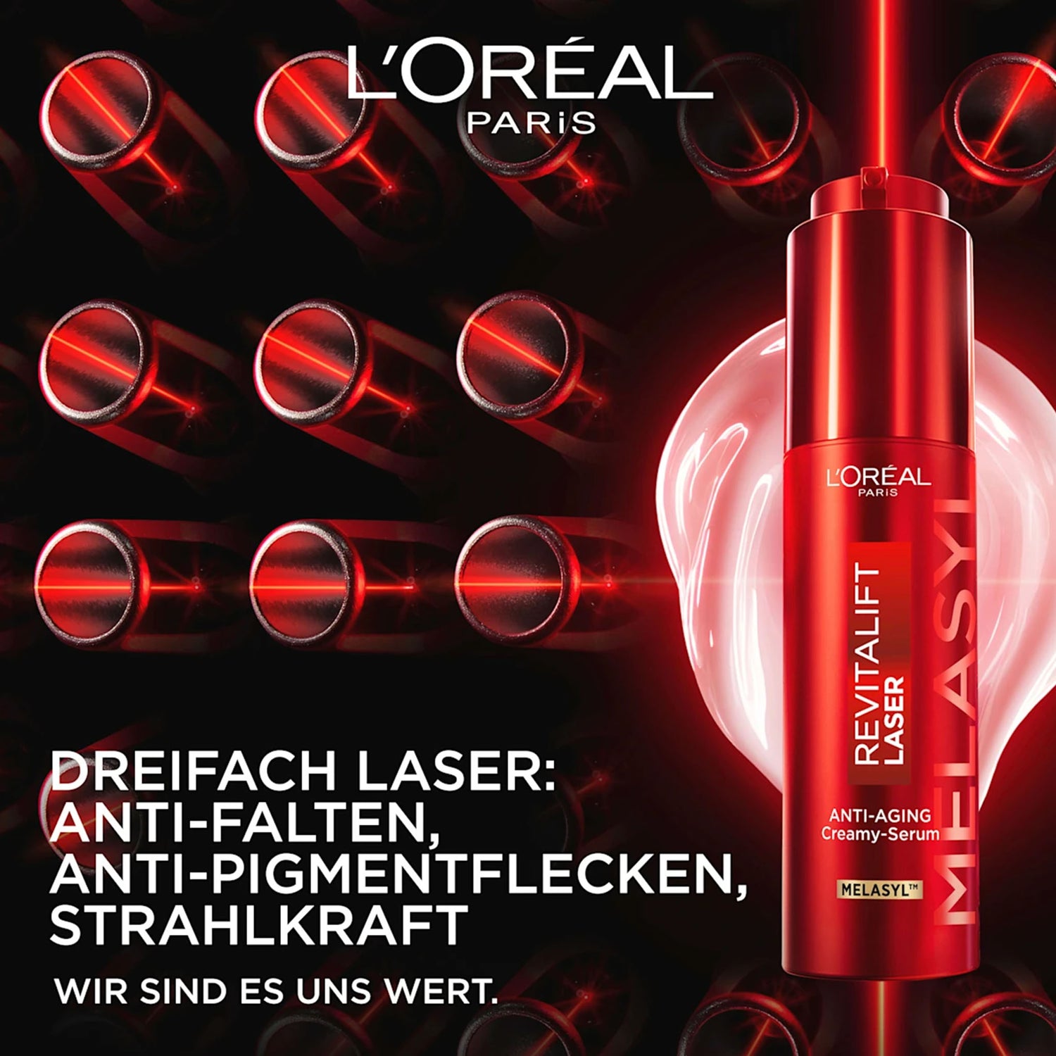 L’Oréal Paris Revitalift Laser Creamy Face Serum – Radiance & Dark Spot Care – 50 ml