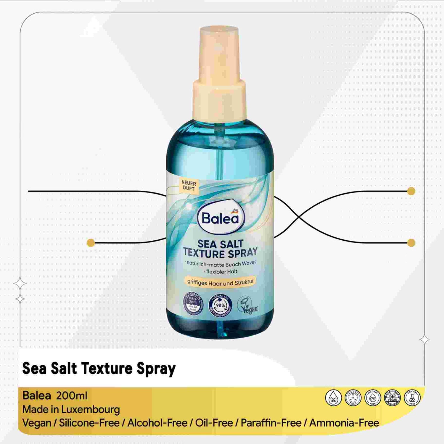 Sea Salt Texture Spray – Balea, 200 ml