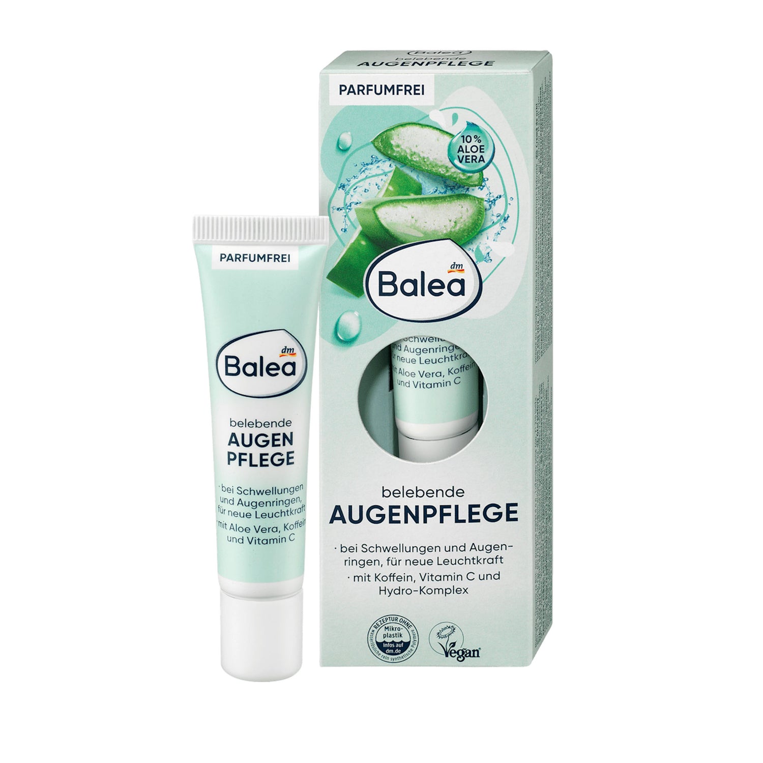 Balea Revitalizing Eye Cream – Caffeine, Vitamin C & 10% Aloe Vera – 15 ml