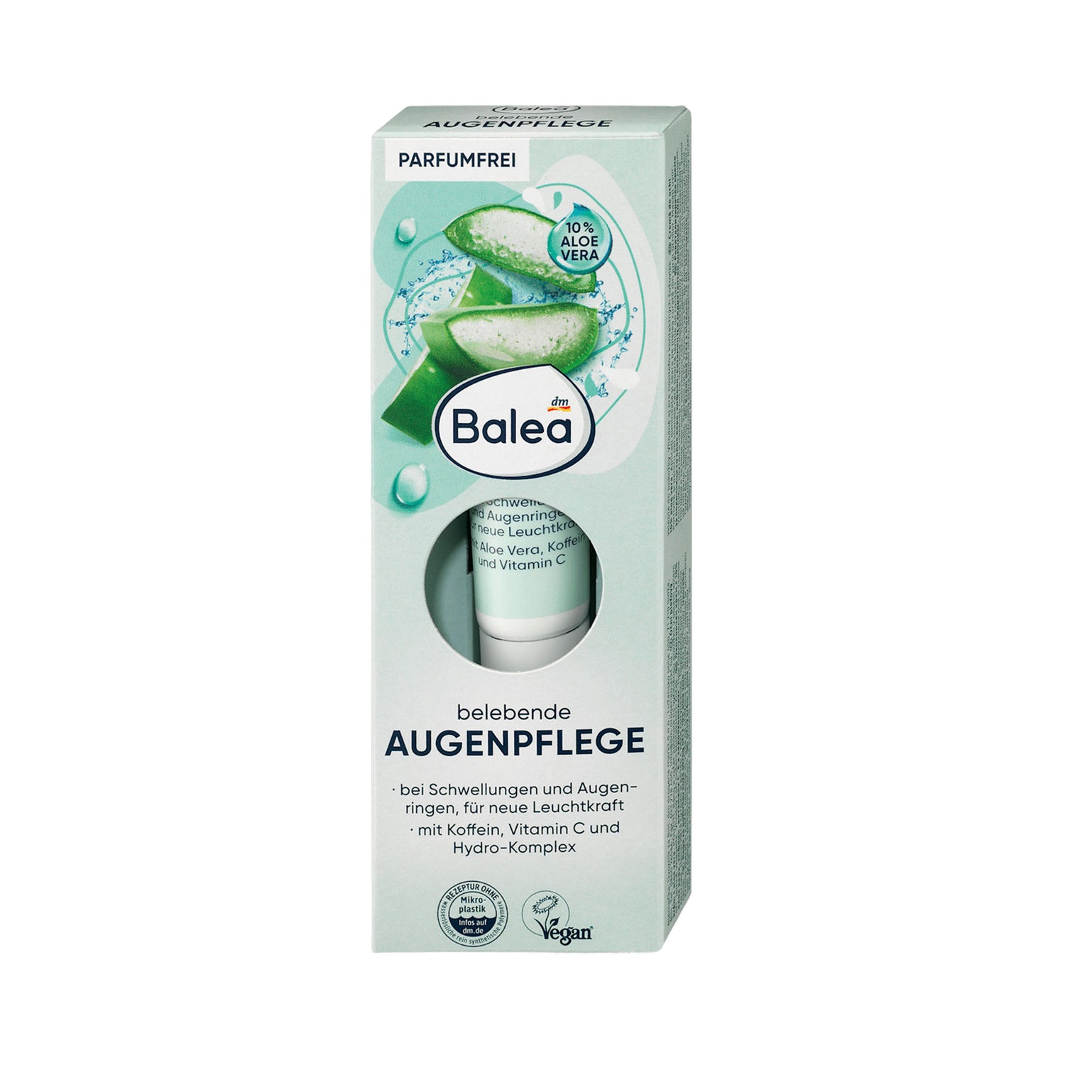 Balea Revitalizing Eye Cream – Caffeine, Vitamin C & 10% Aloe Vera – 15 ml