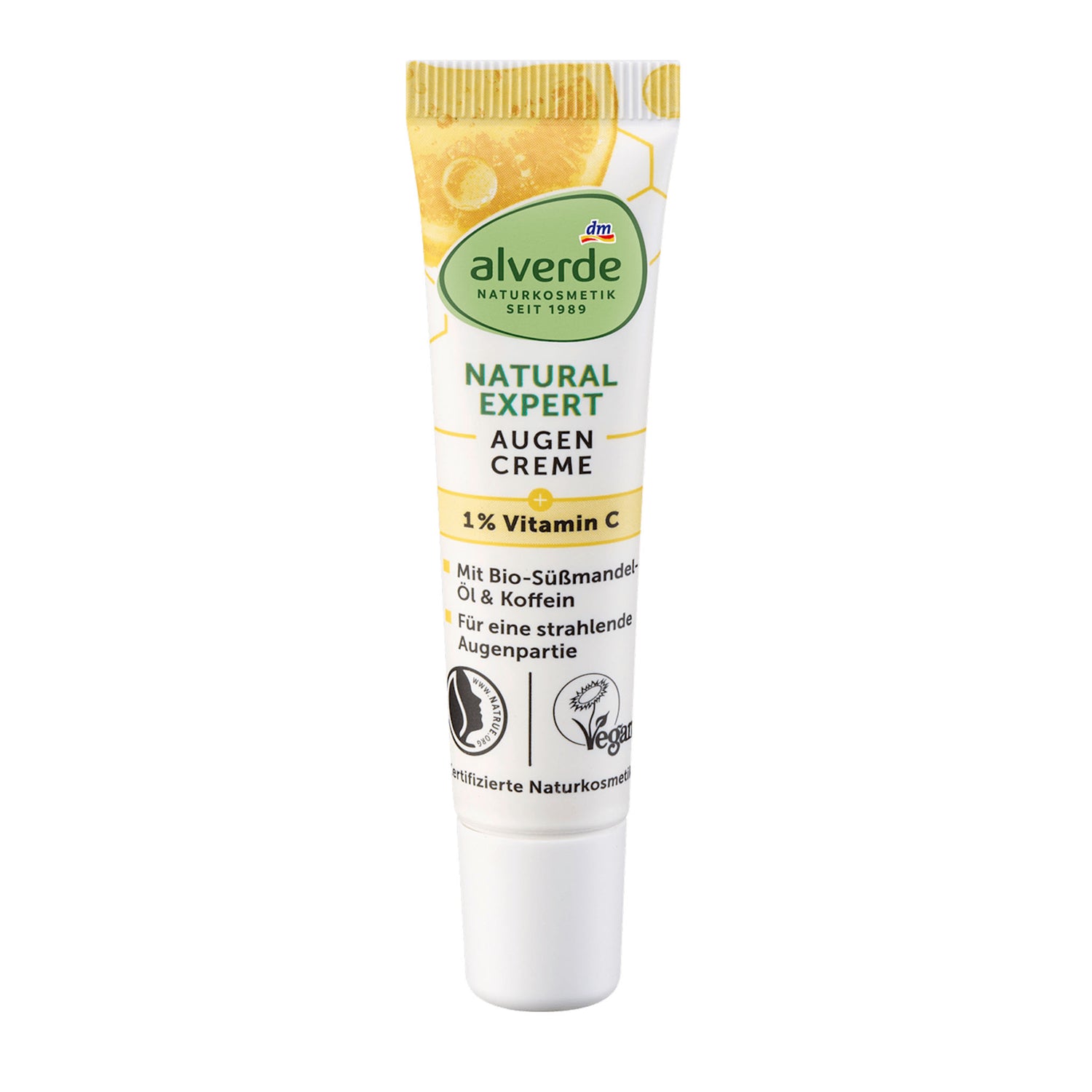 alverde NATURKOSMETIK Natural Expert Vitamin C Eye Cream – Brightening Hydration – 15 ml