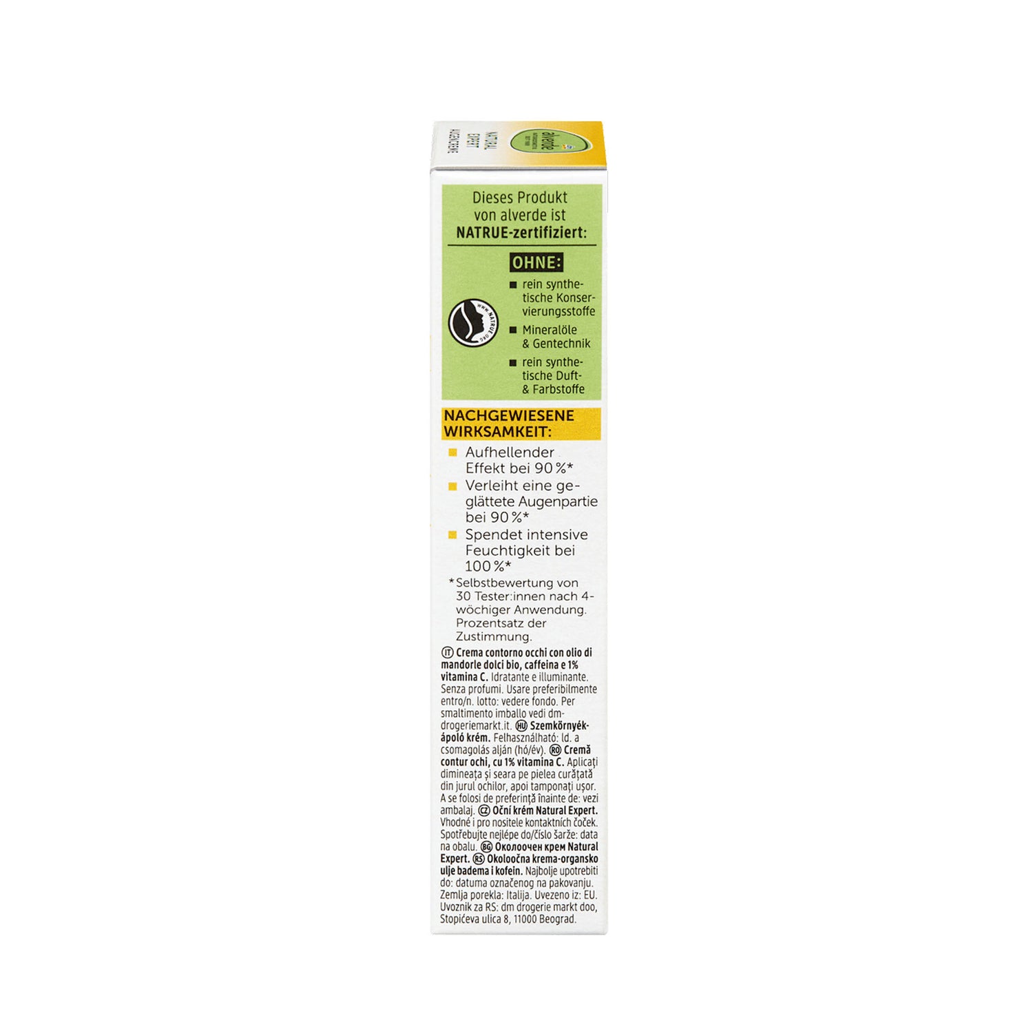 alverde NATURKOSMETIK Natural Expert Vitamin C Eye Cream – Brightening Hydration – 15 ml