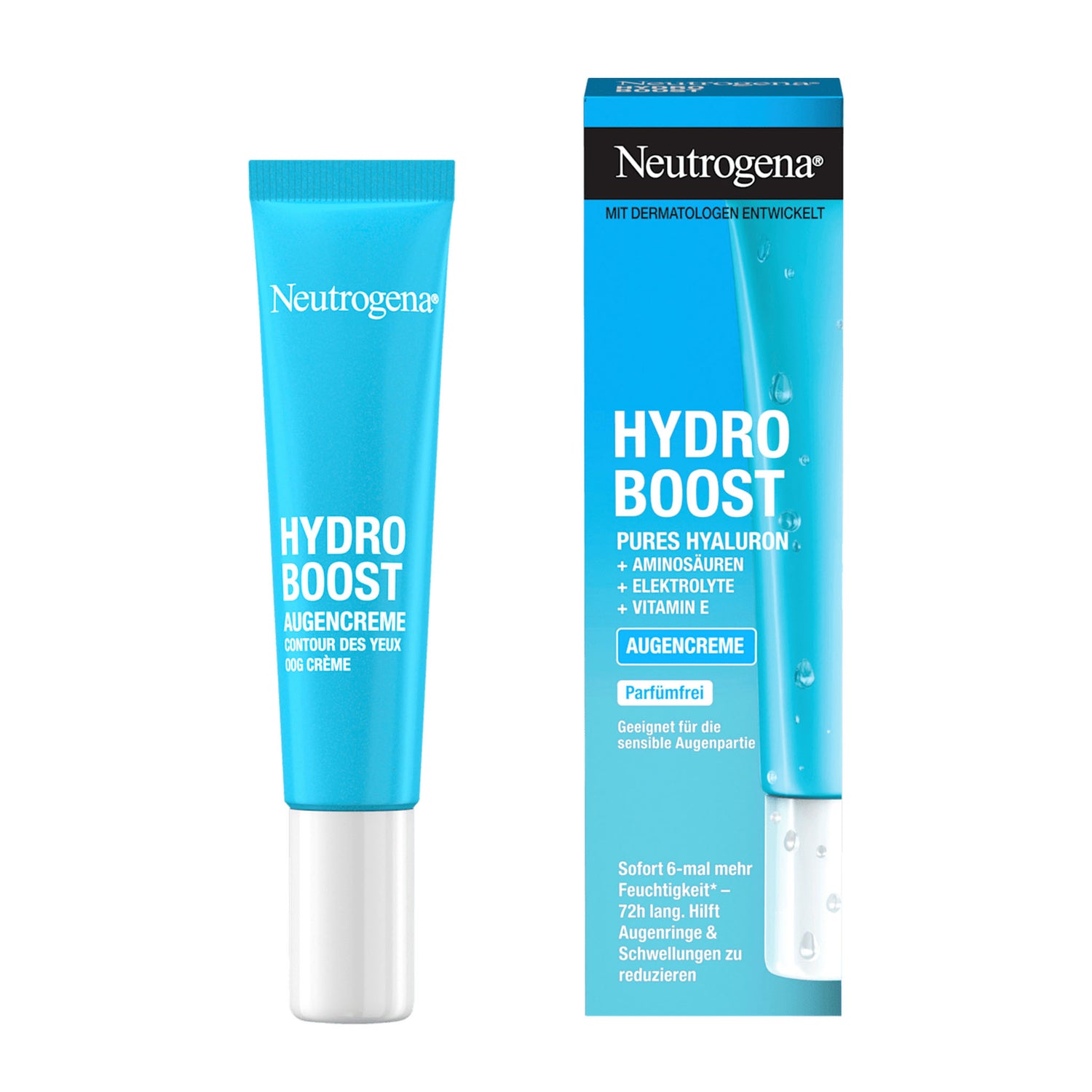 Neutrogena Hydro Boost Eye Cream Gel 15 ml | Fragrance-Free Hyaluronic Eye Care for Tired Eyes
