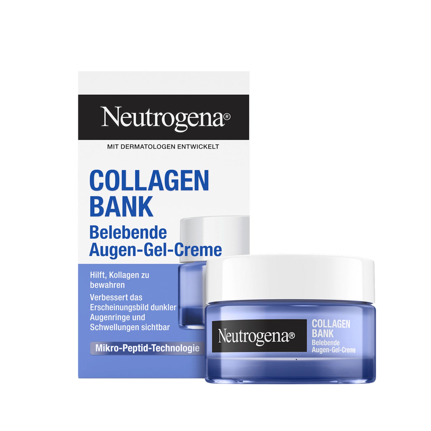 Neutrogena Collagen Bank Eye Cream Gel – Micro-Peptide & Niacinamide Eye Care – 15 ml