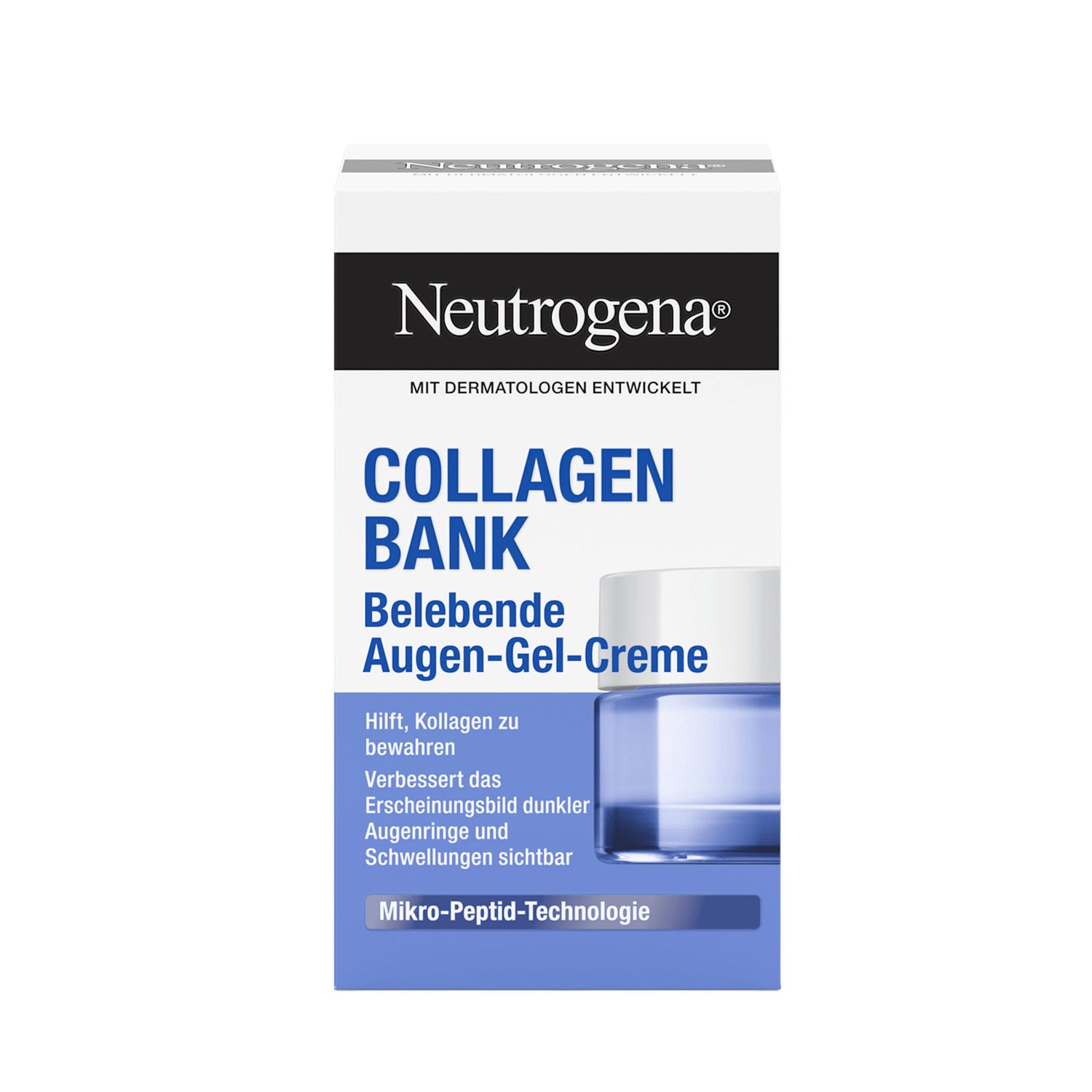 Neutrogena Collagen Bank Eye Cream Gel – Micro-Peptide & Niacinamide Eye Care – 15 ml