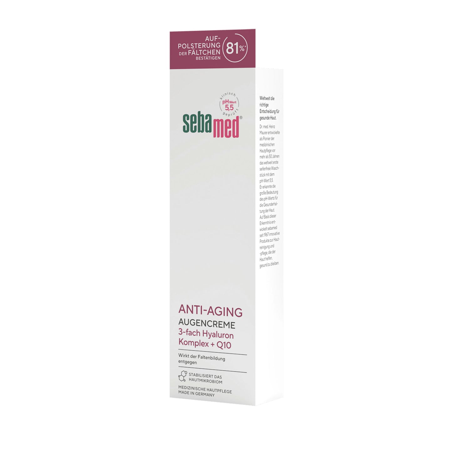 sebamed Anti-Aging Q10 Eye Cream – Hyaluronic Acid, Phyto-Peptides & Nourishing Oils – 15 ml