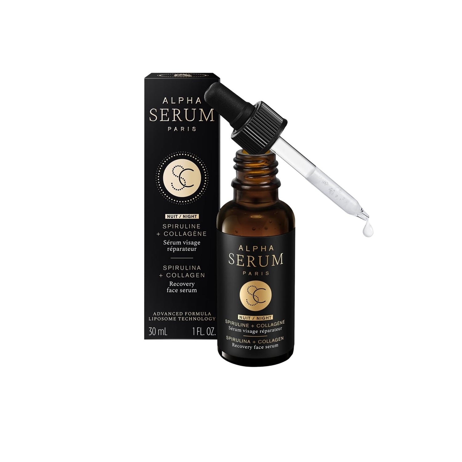 Alpha Serum Hydrating Facial Serum – Marine Collagen, Hyaluronic Acid & Algae Extracts – 30 ml
